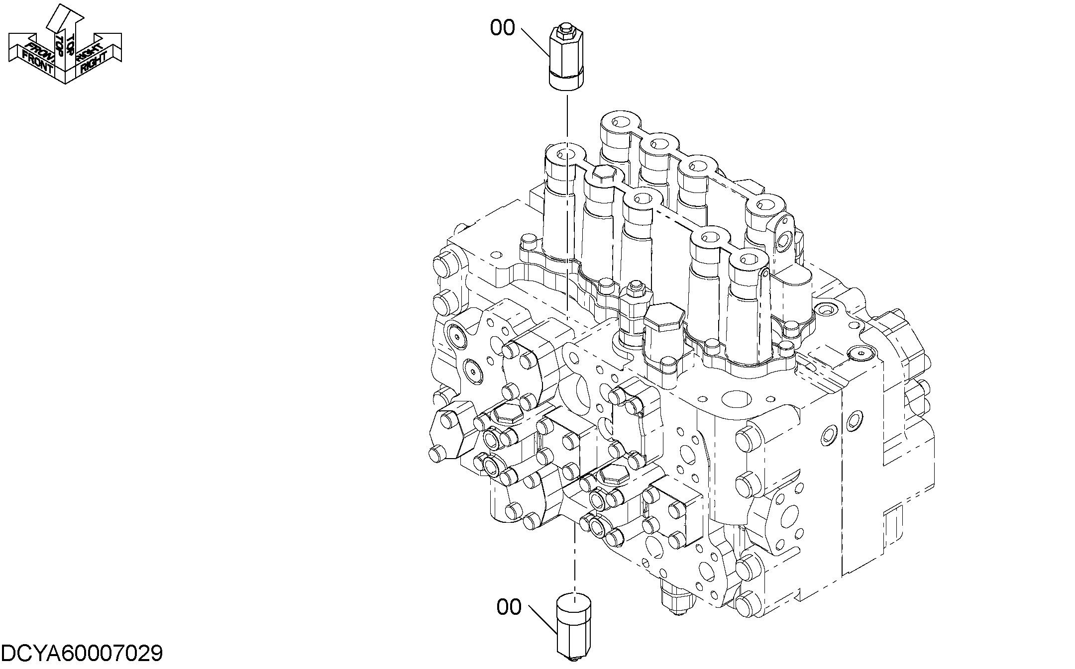 Схема RELIEF VALVE (SPARE PORT) HITACHI ZX330LC-5G