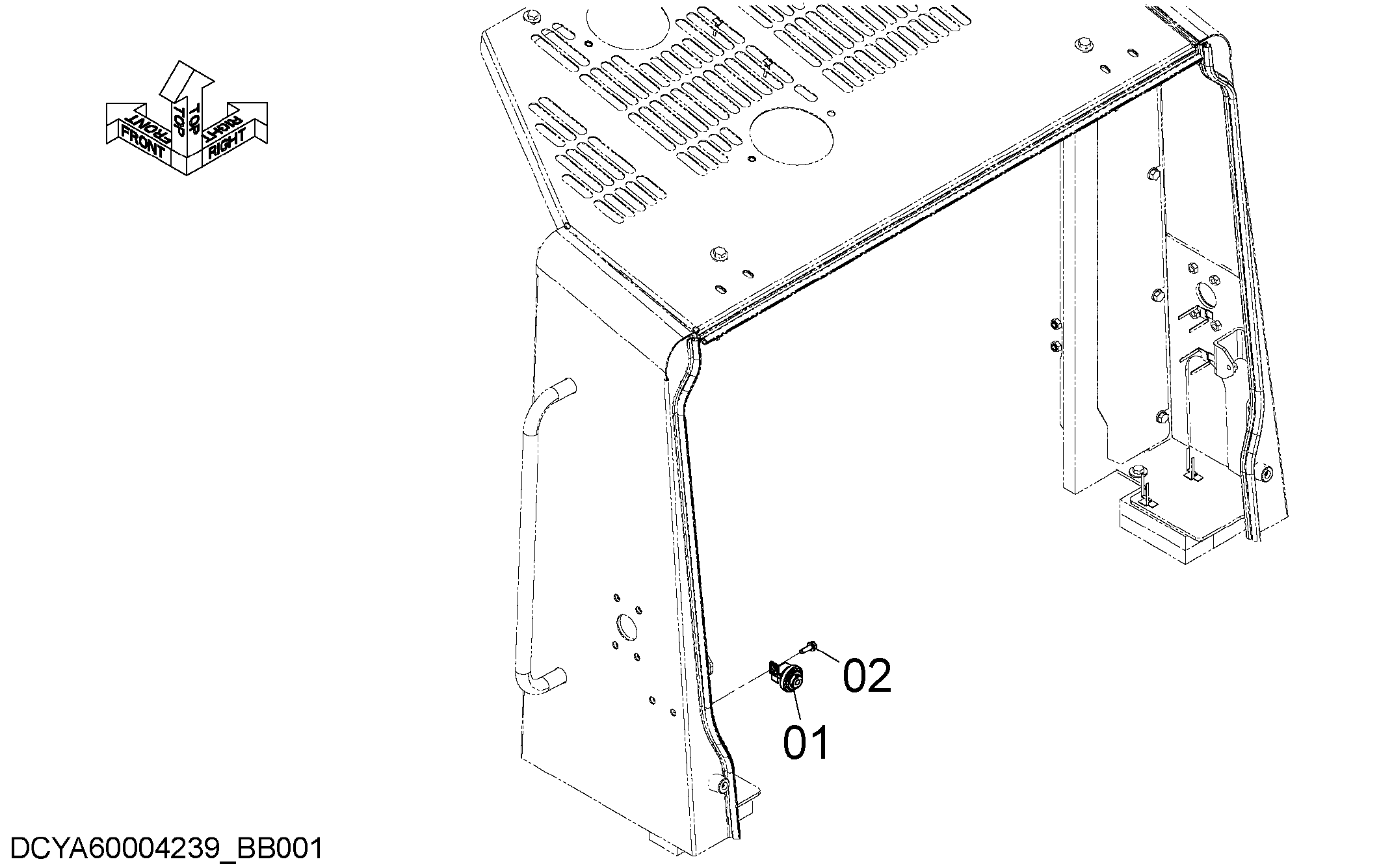 Схема Реверсе буззер (BB001) HITACHI ZW250-5B