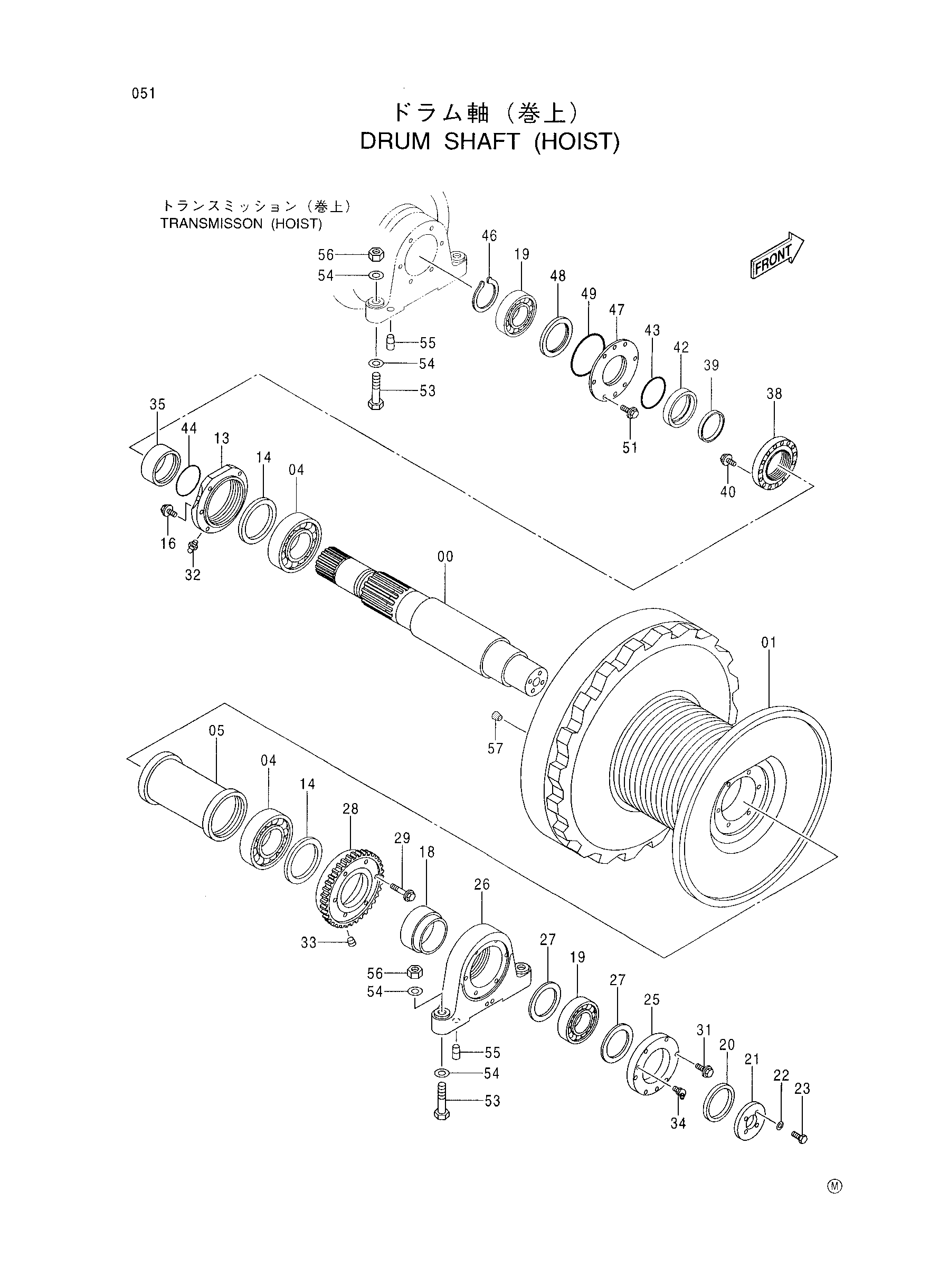 Схема Барабан вал (подъёмный механизм) HITACHI CX2000