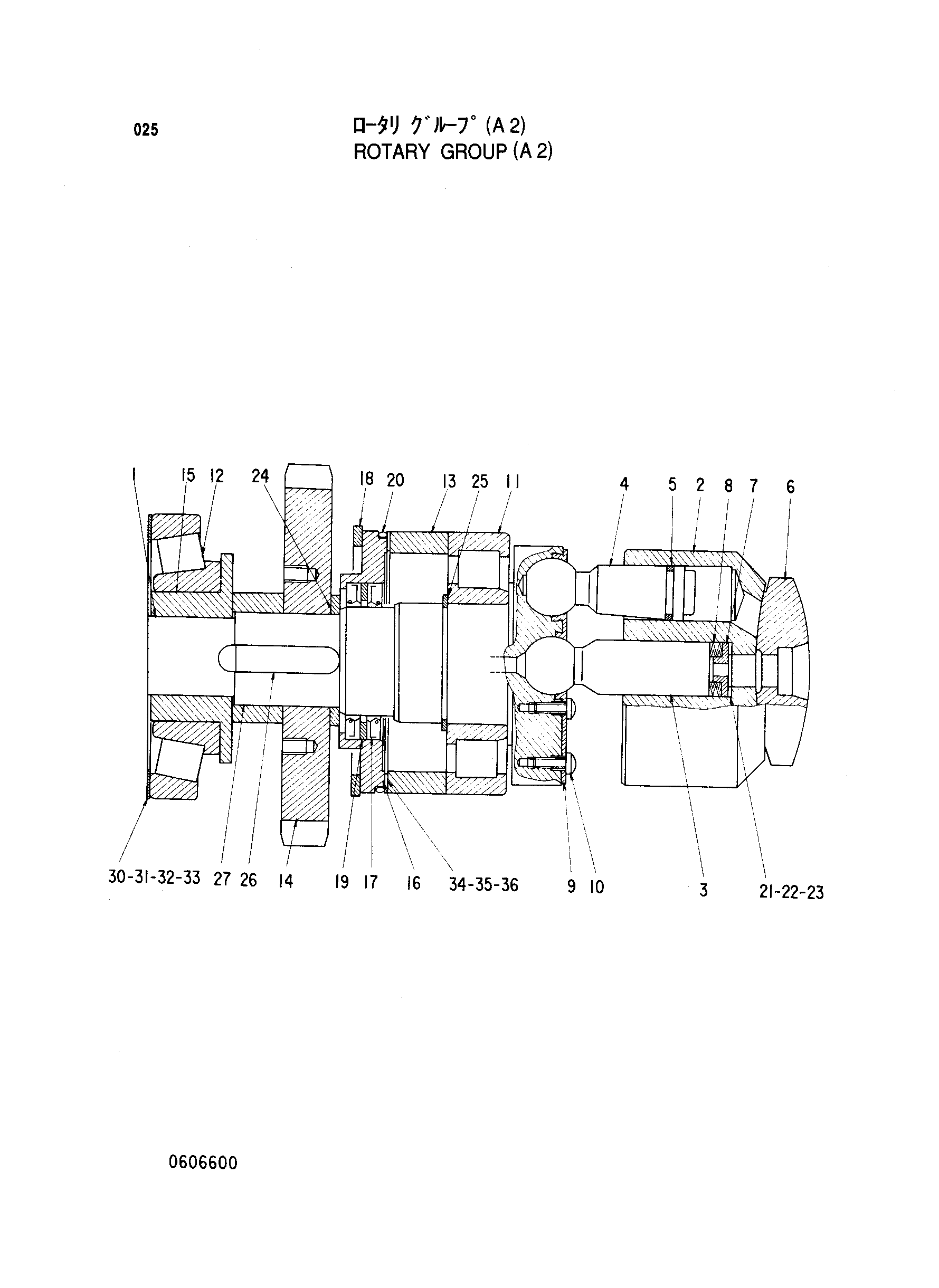 Схема Поворотный группа (A2) HITACHI KH180-3