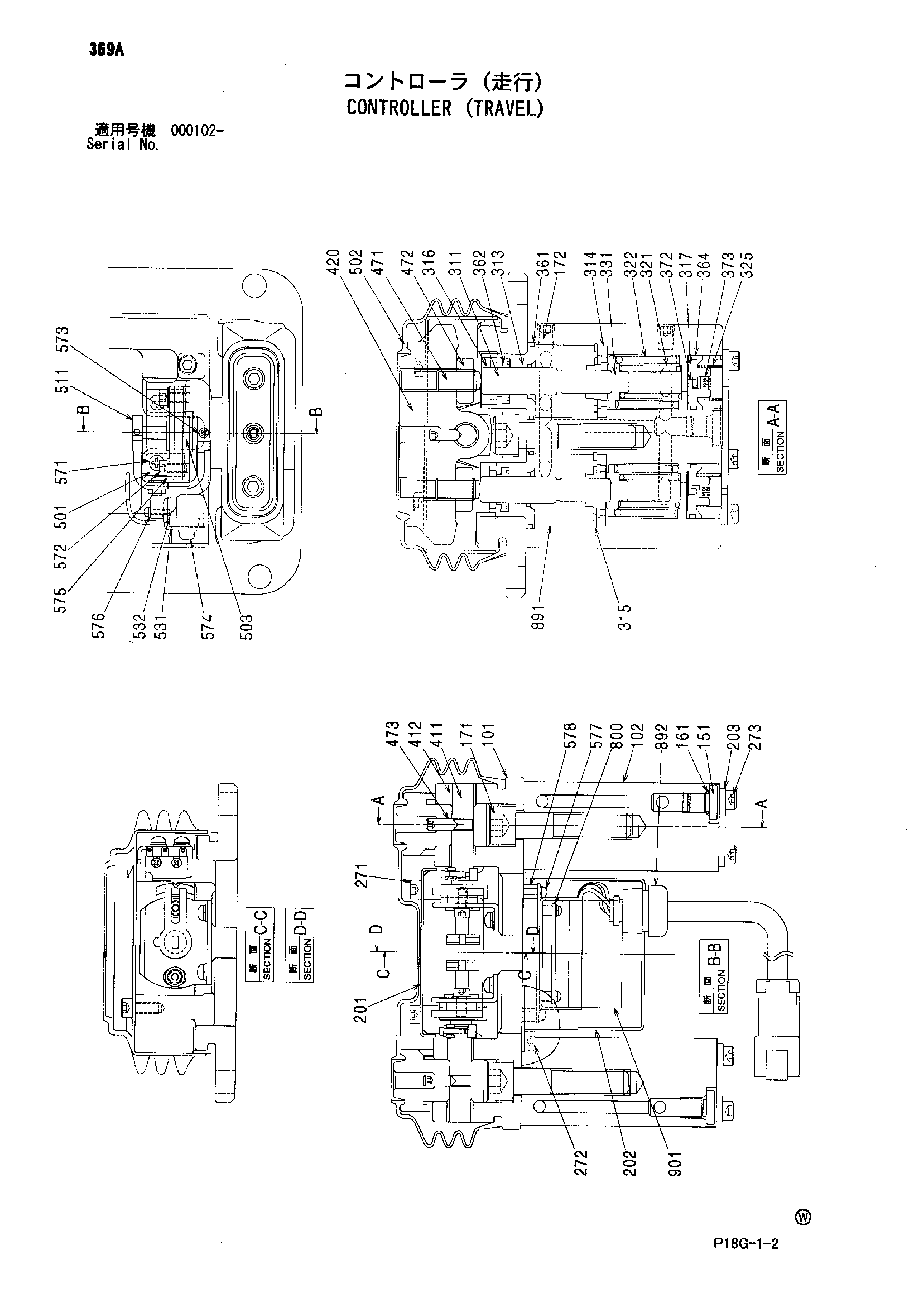 Схема Контроллер (ход) HITACHI EX8000