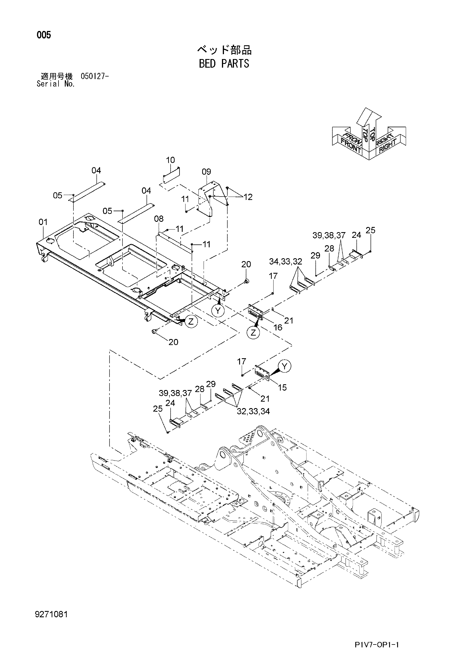 Схема Платформа детали HITACHI ZX330-3
