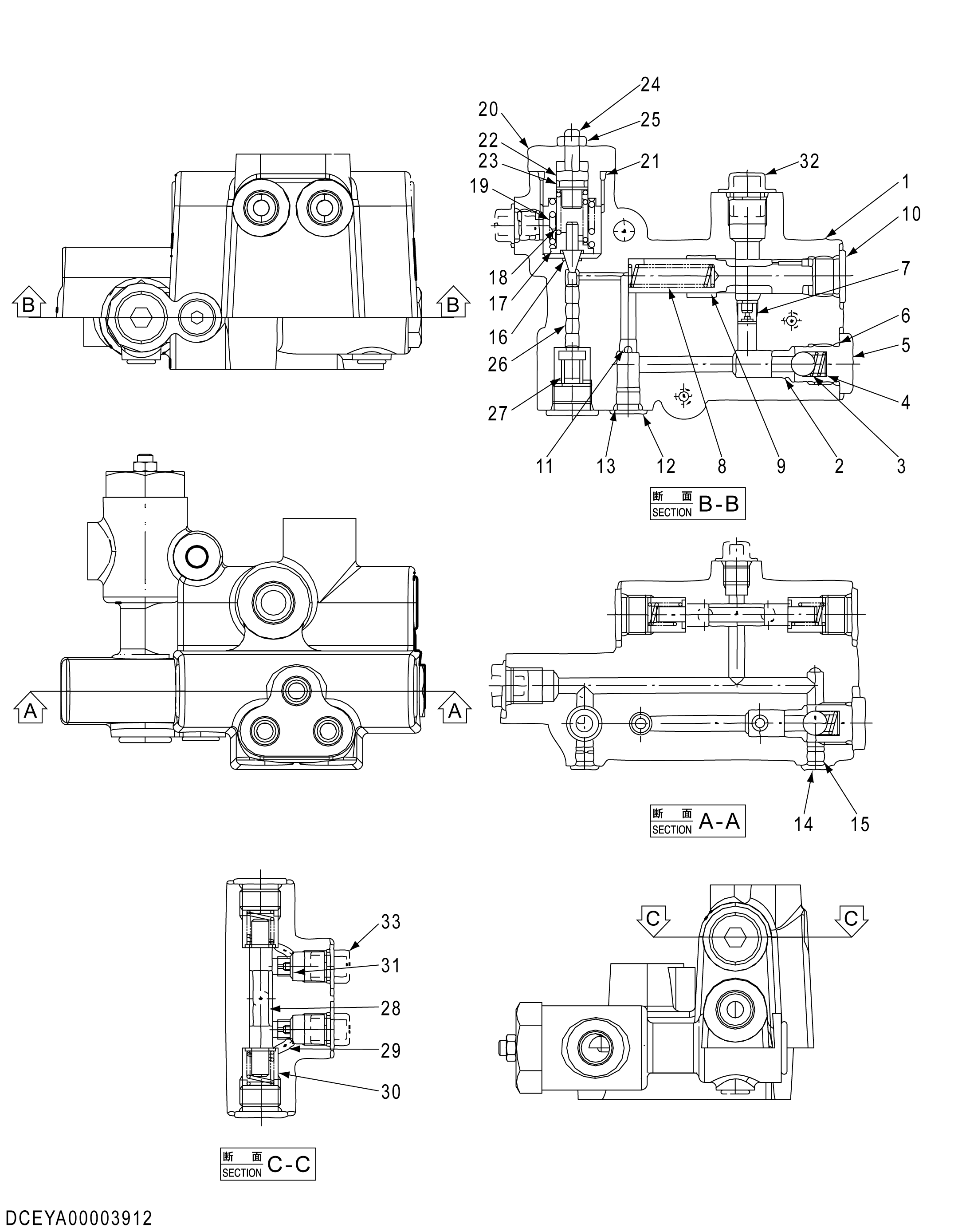 Схема Клапан HITACHI ZW250-5B