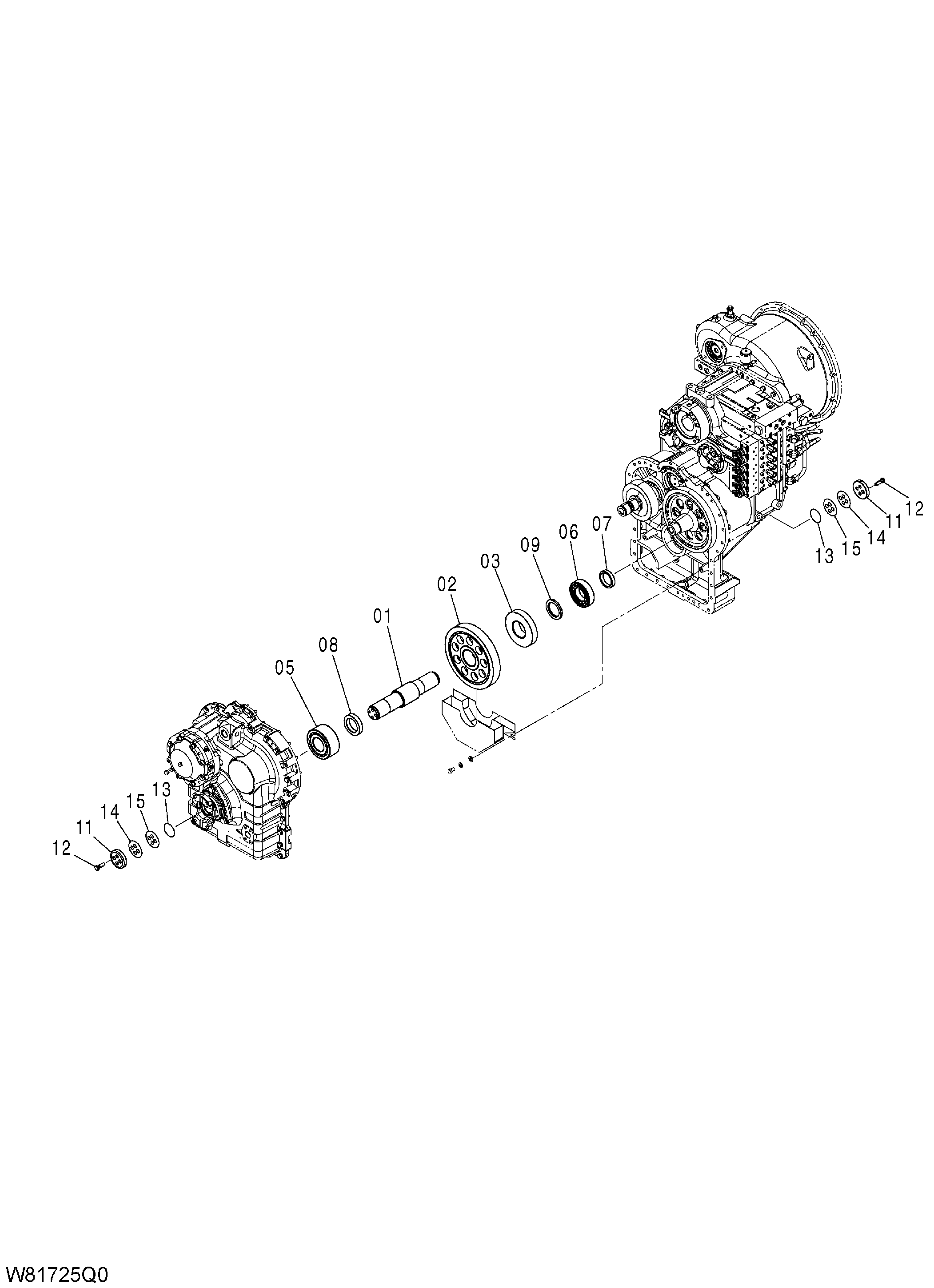 Схема Трансмиссия(17/22) HITACHI ZW310