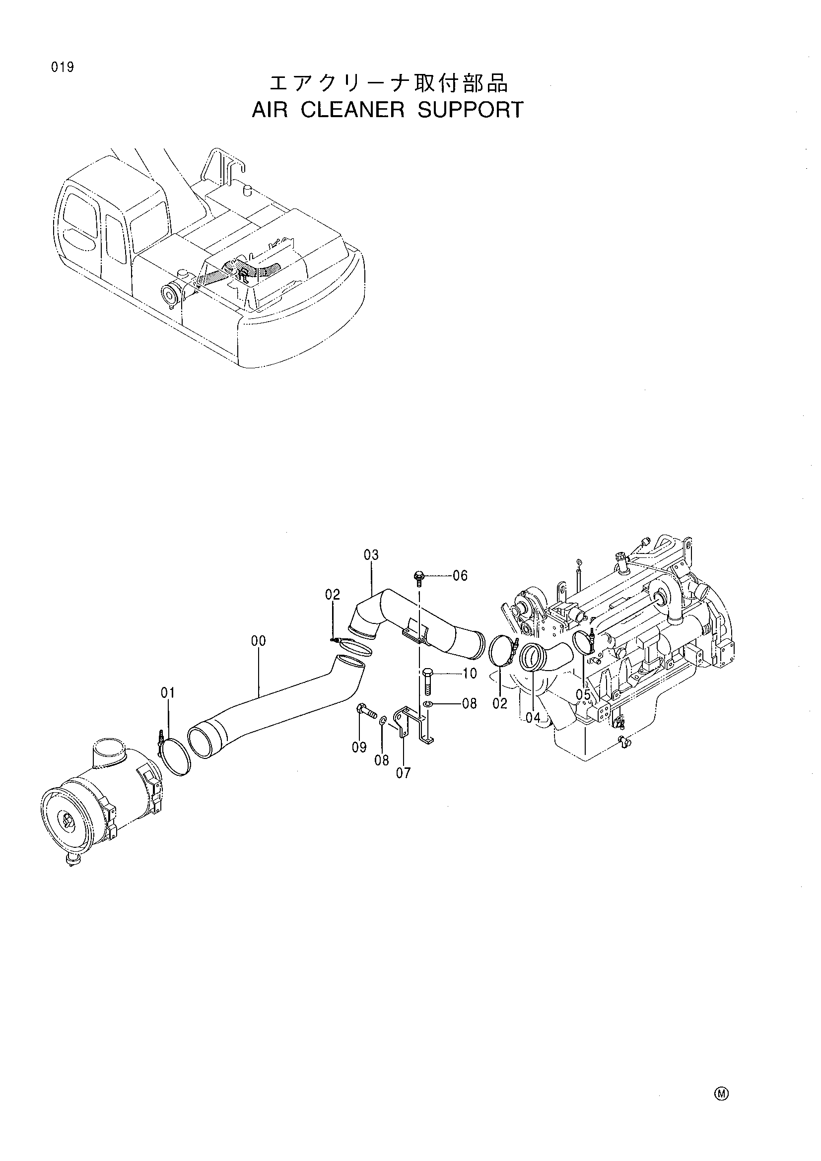 Схема Воздушный фильтр опора HITACHI EX370LL-5M