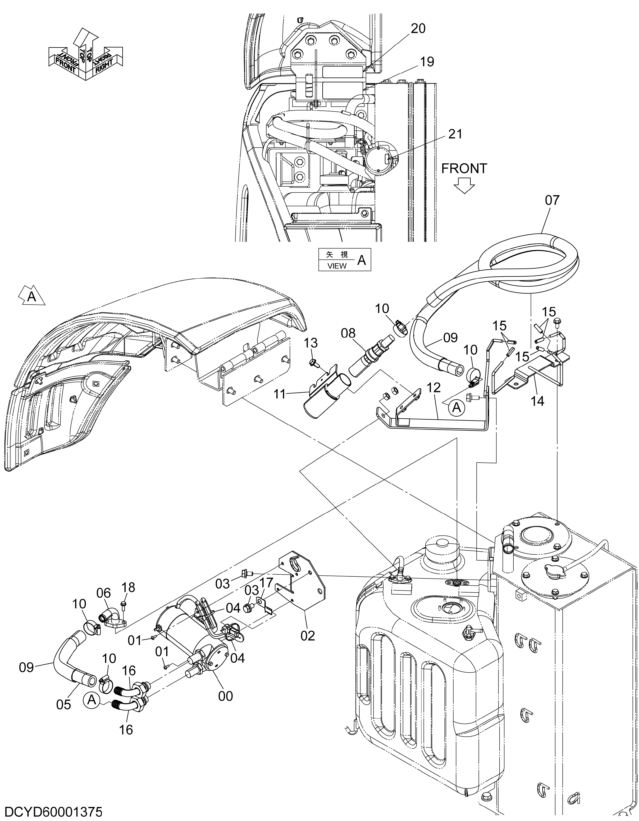 Схема Топливоподкачивающий насос HITACHI ZX48U-5A