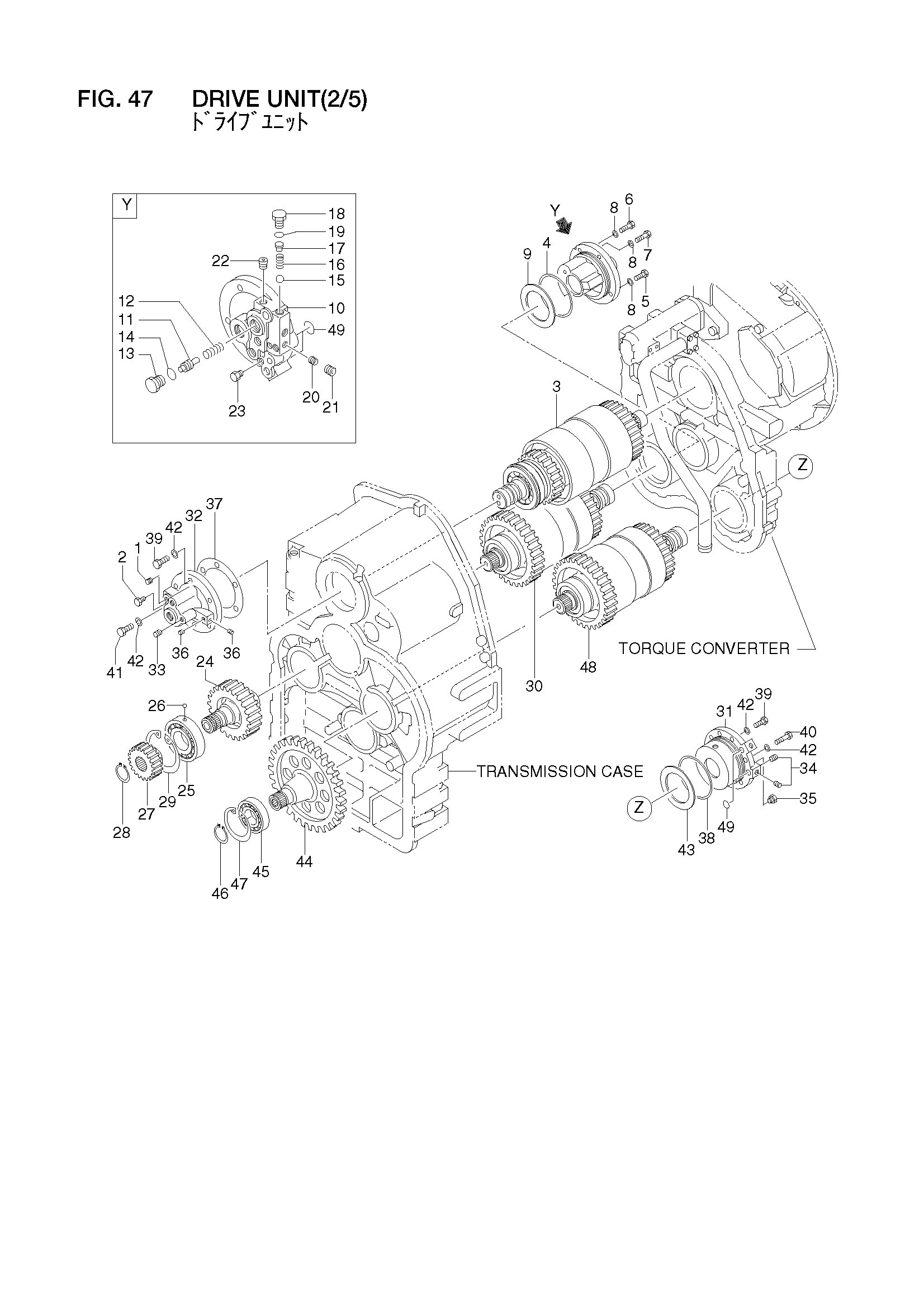 Схема Привод блок(2/5) HITACHI LX190-7