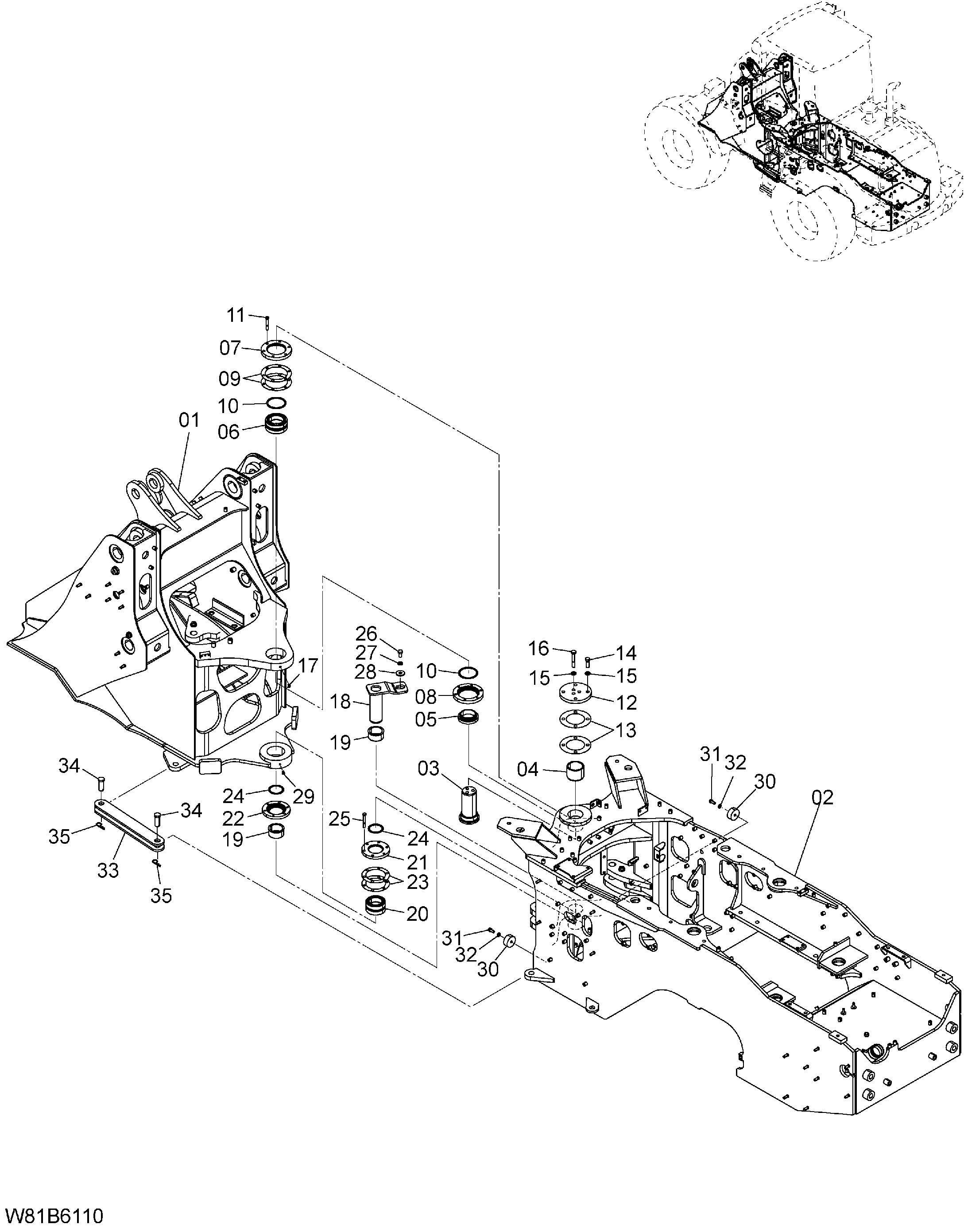 Схема Рама [6CE, H3E, HCE, HEE] HITACHI ZW150