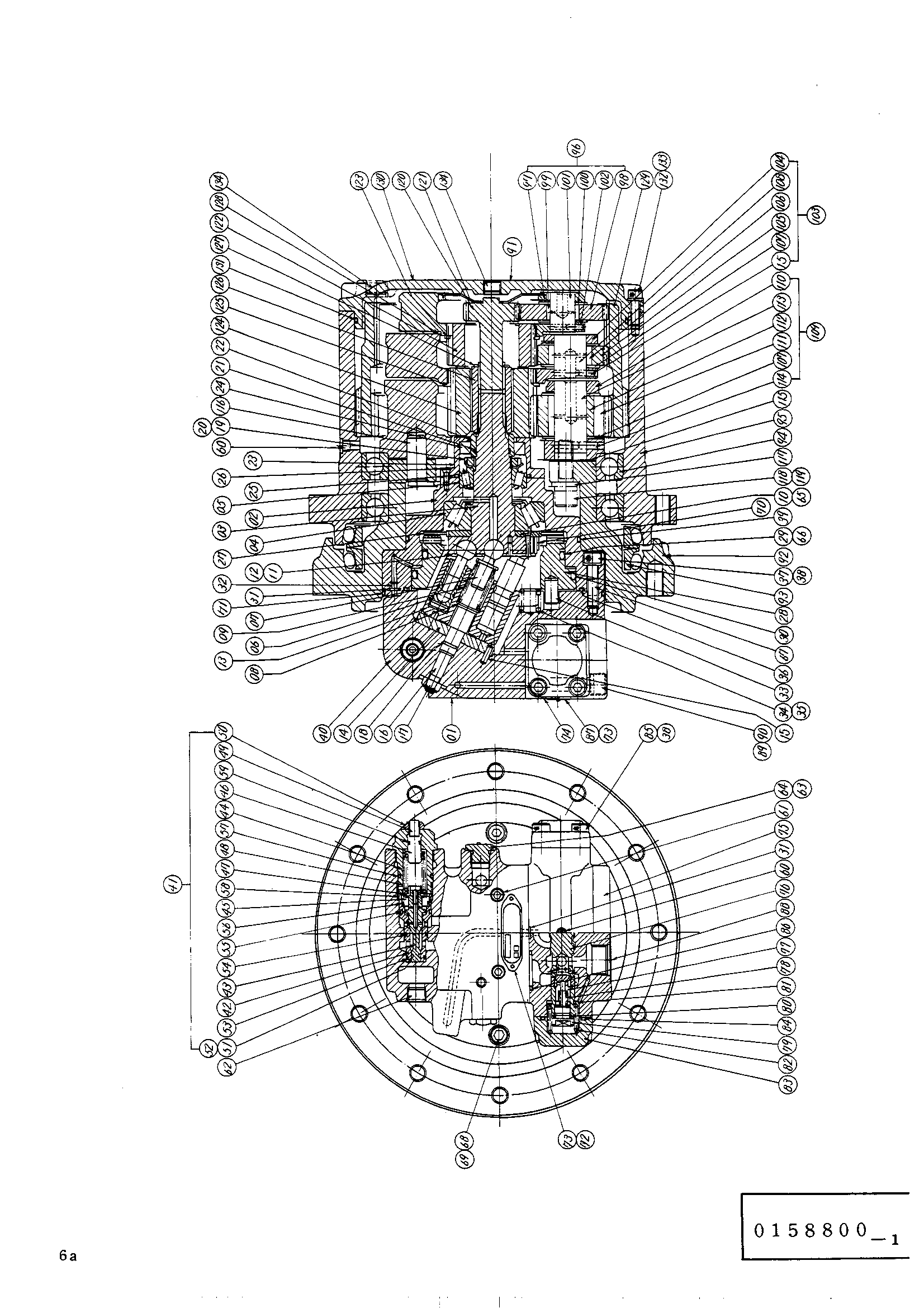 Схема Ходовой гидромотор HITACHI UH031