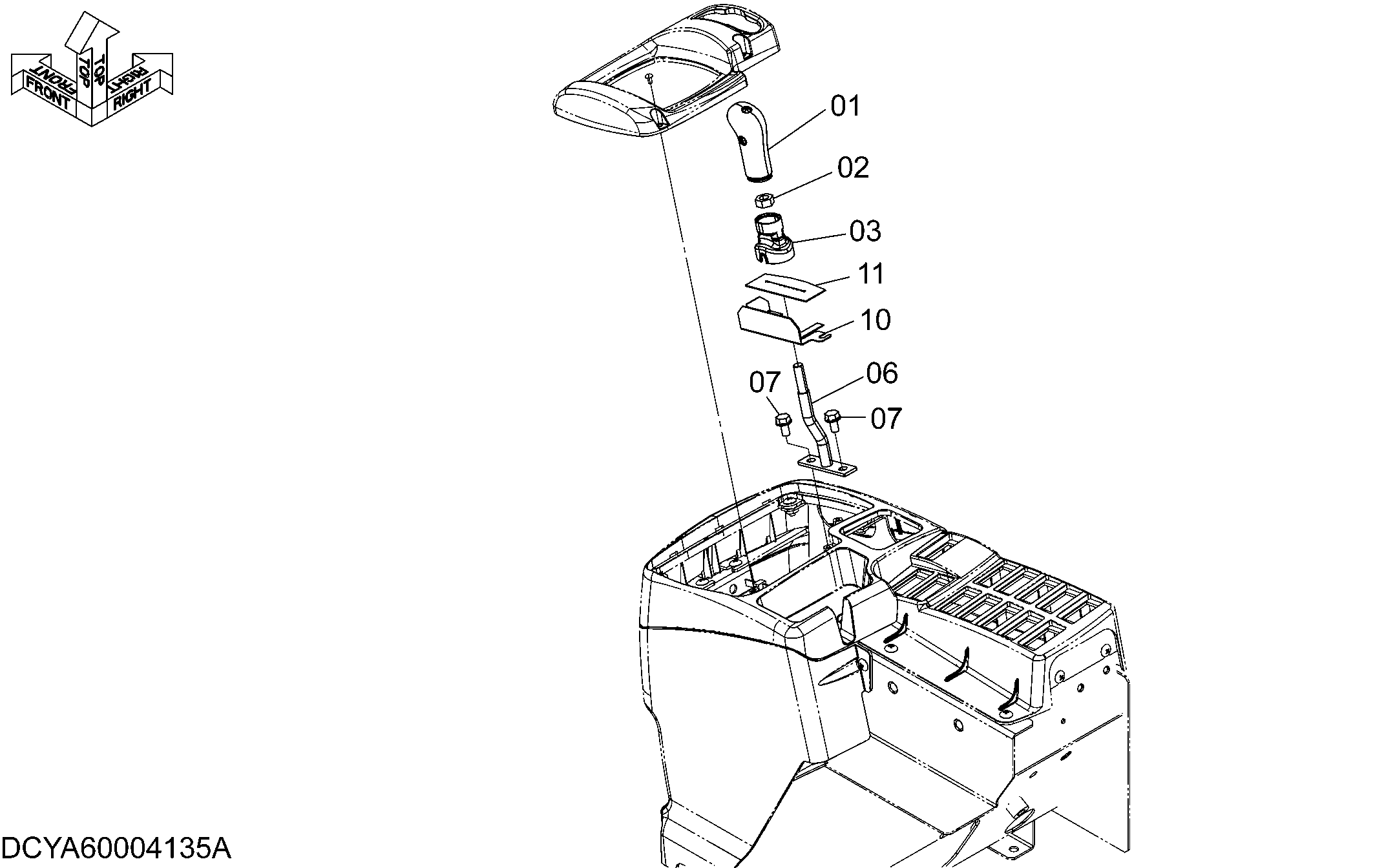 Схема Мулти-функтион рычаг (3-золотник)(3PL) HITACHI ZW250-5B