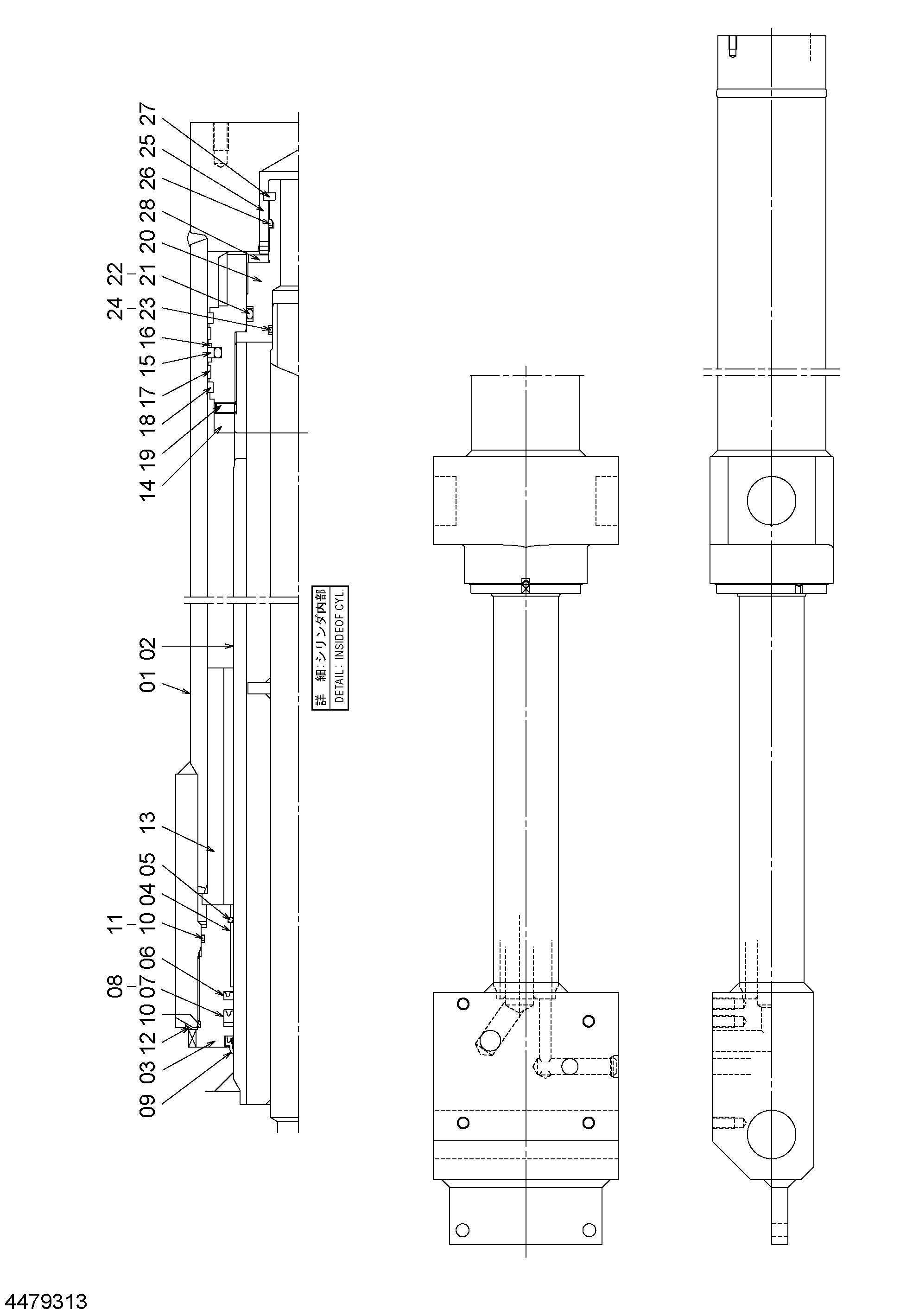 Схема Гидроцилиндр HITACHI ZX330LC-5G