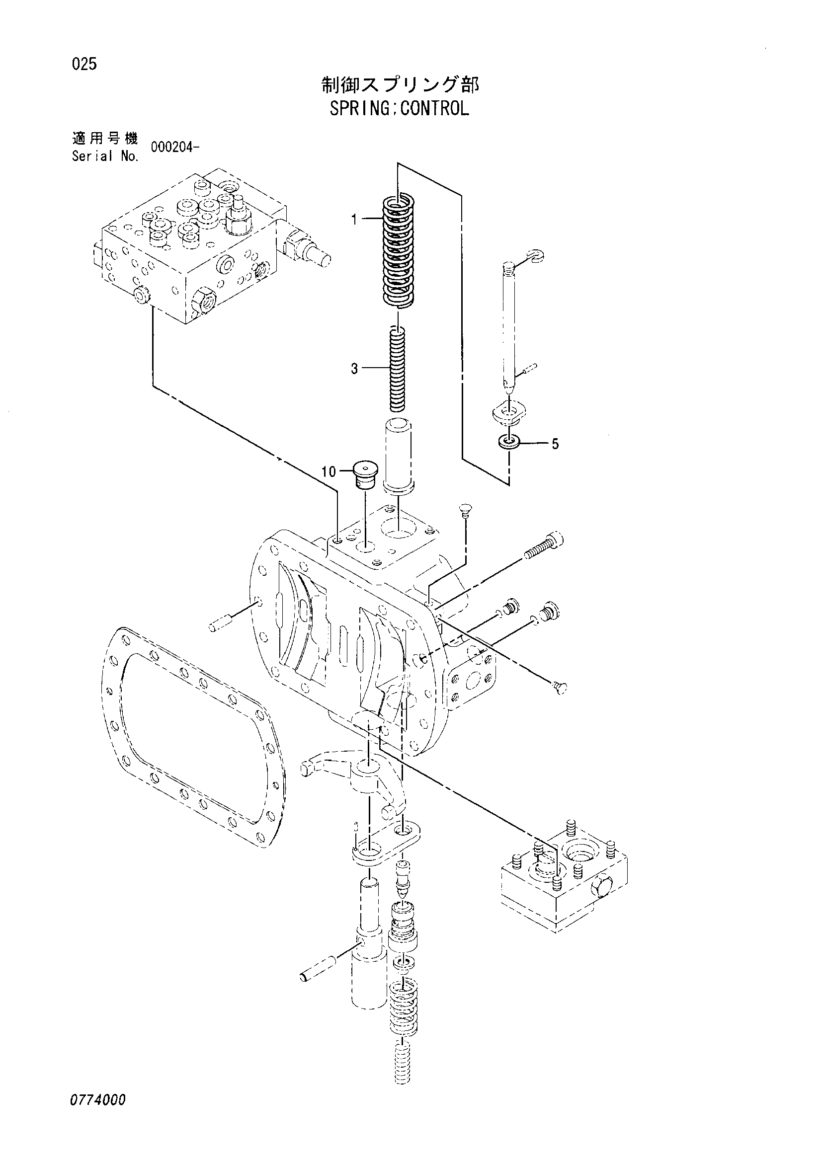 Схема Пружина управление HITACHI SCX900