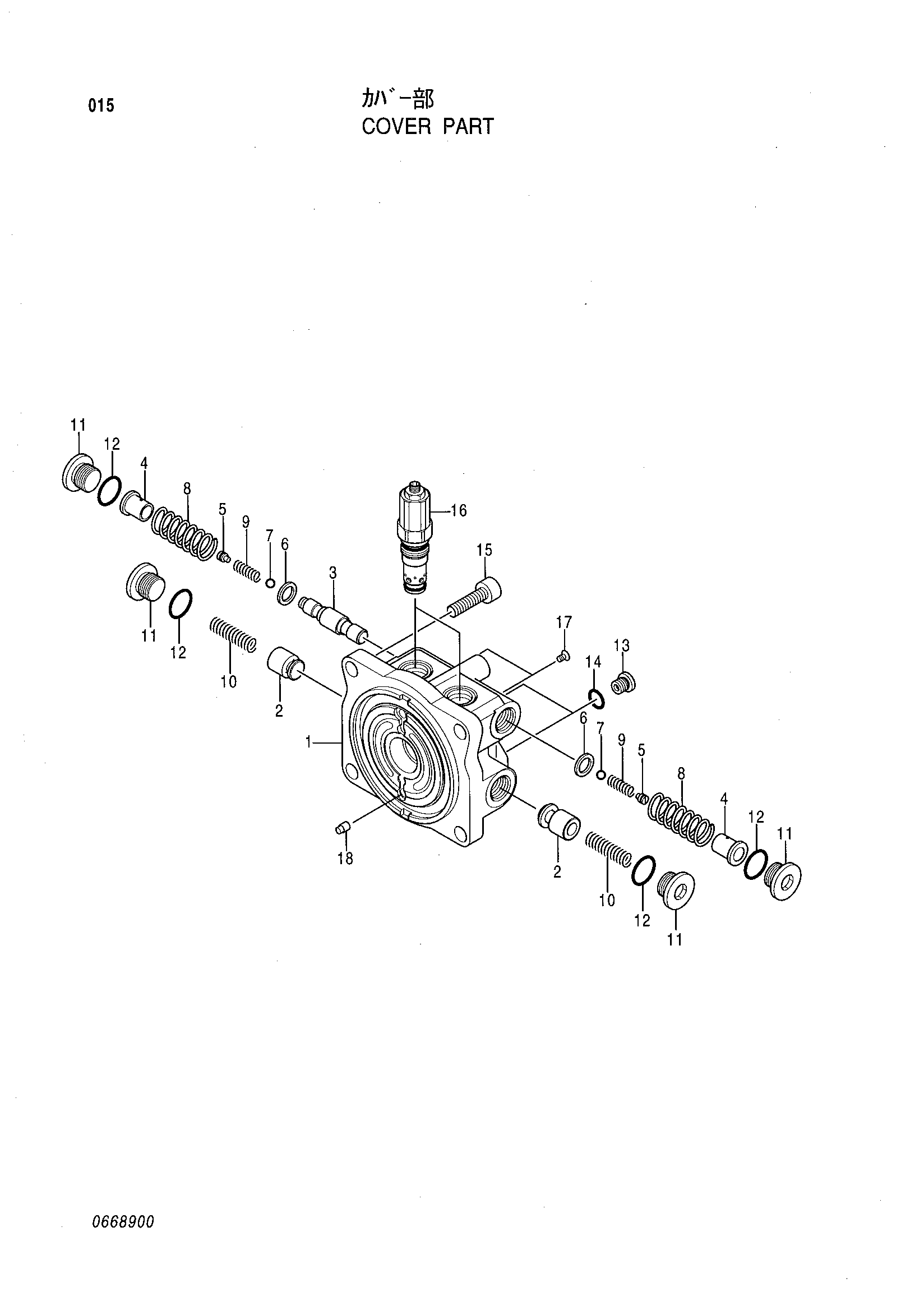 Схема Крышка деталь HITACHI EX125WD-5