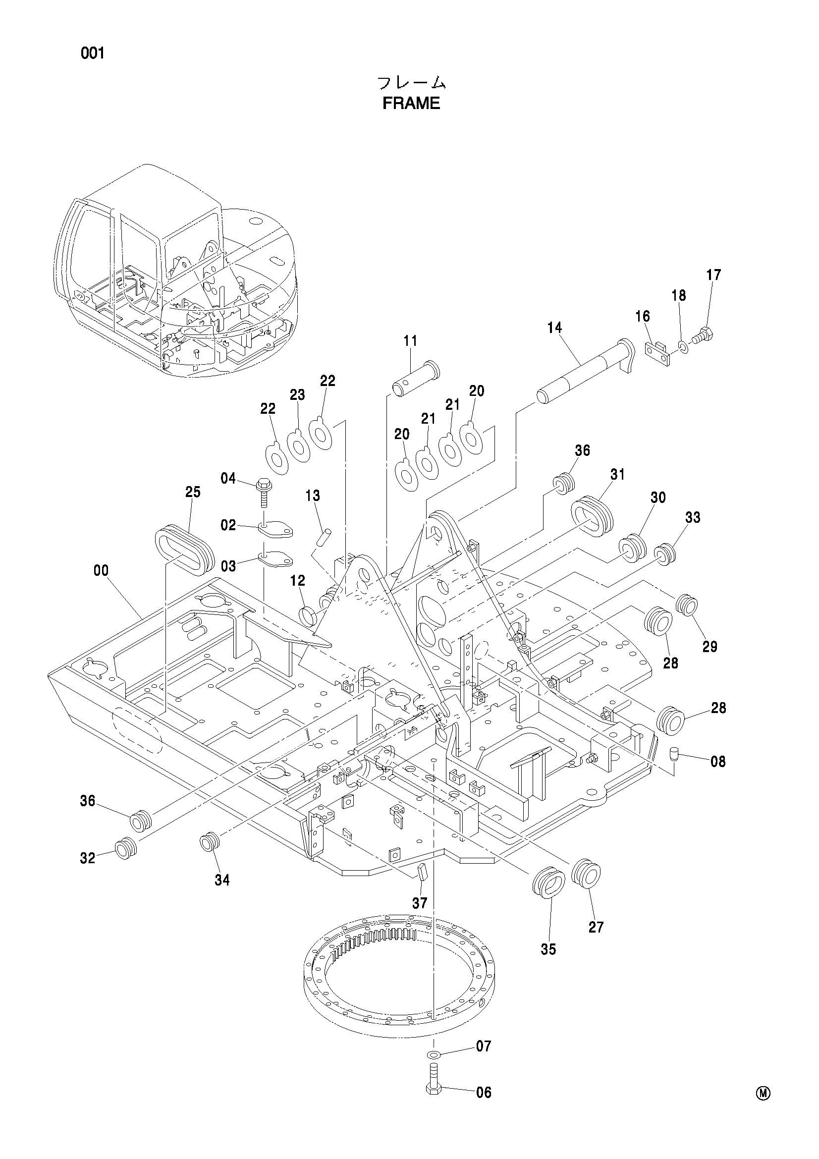 Схема Рама HITACHI ZX75US