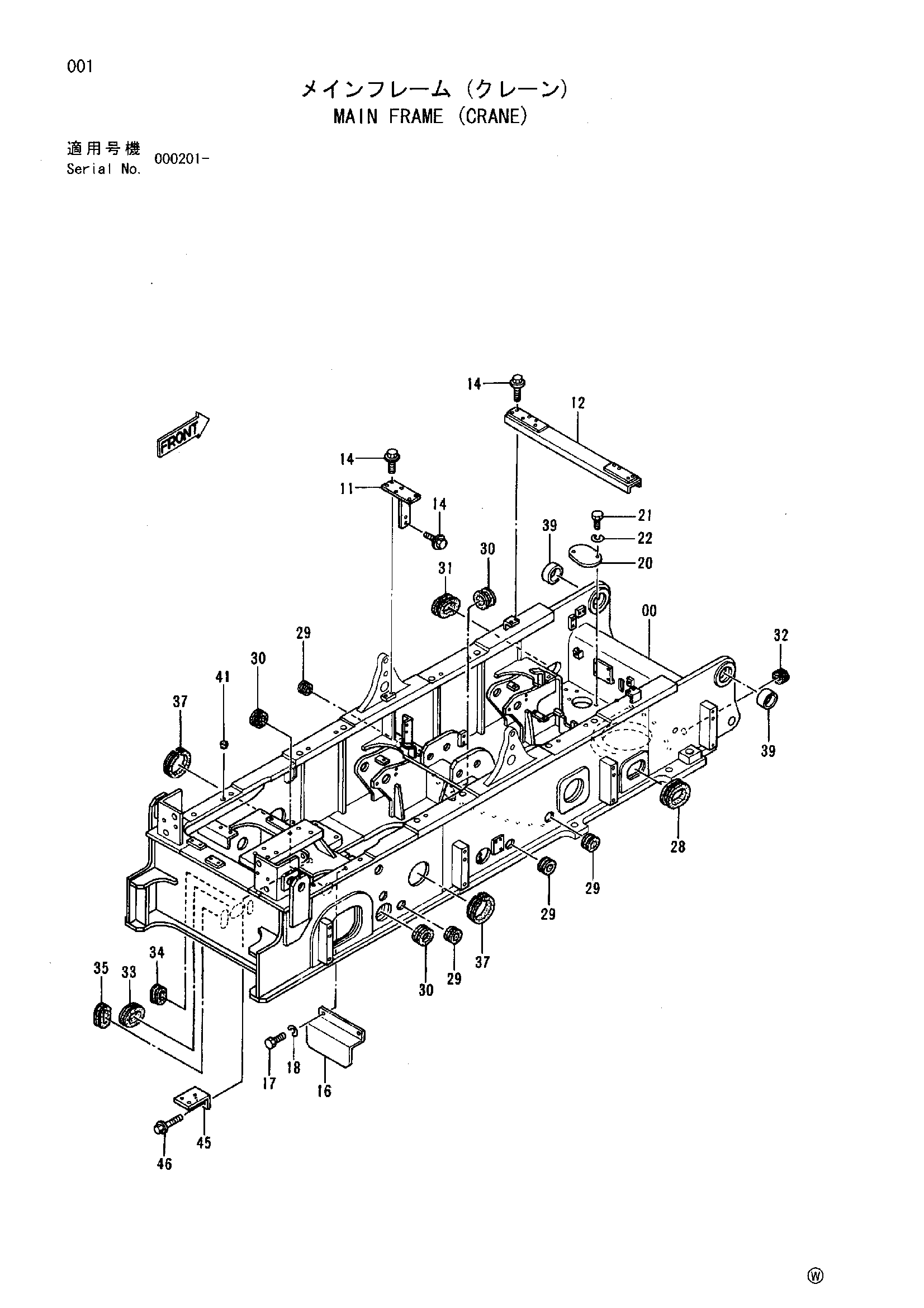 Схема Основной рама (кран) HITACHI SCX400