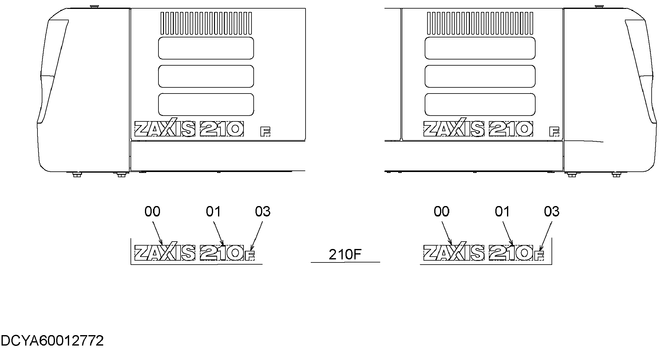 Схема Информационная табличка HITACHI ZX210F-5G
