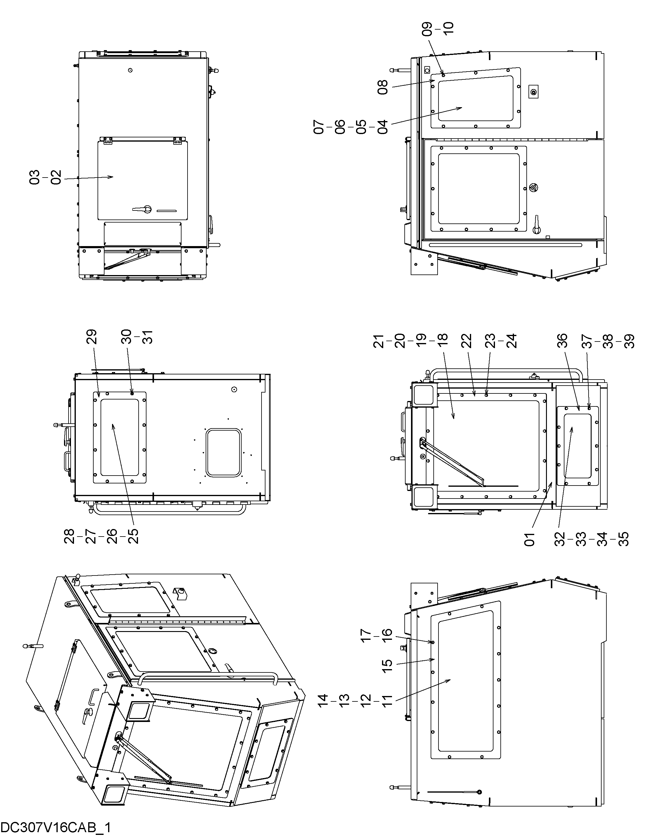 Схема Кабина (1) HITACHI ZX160