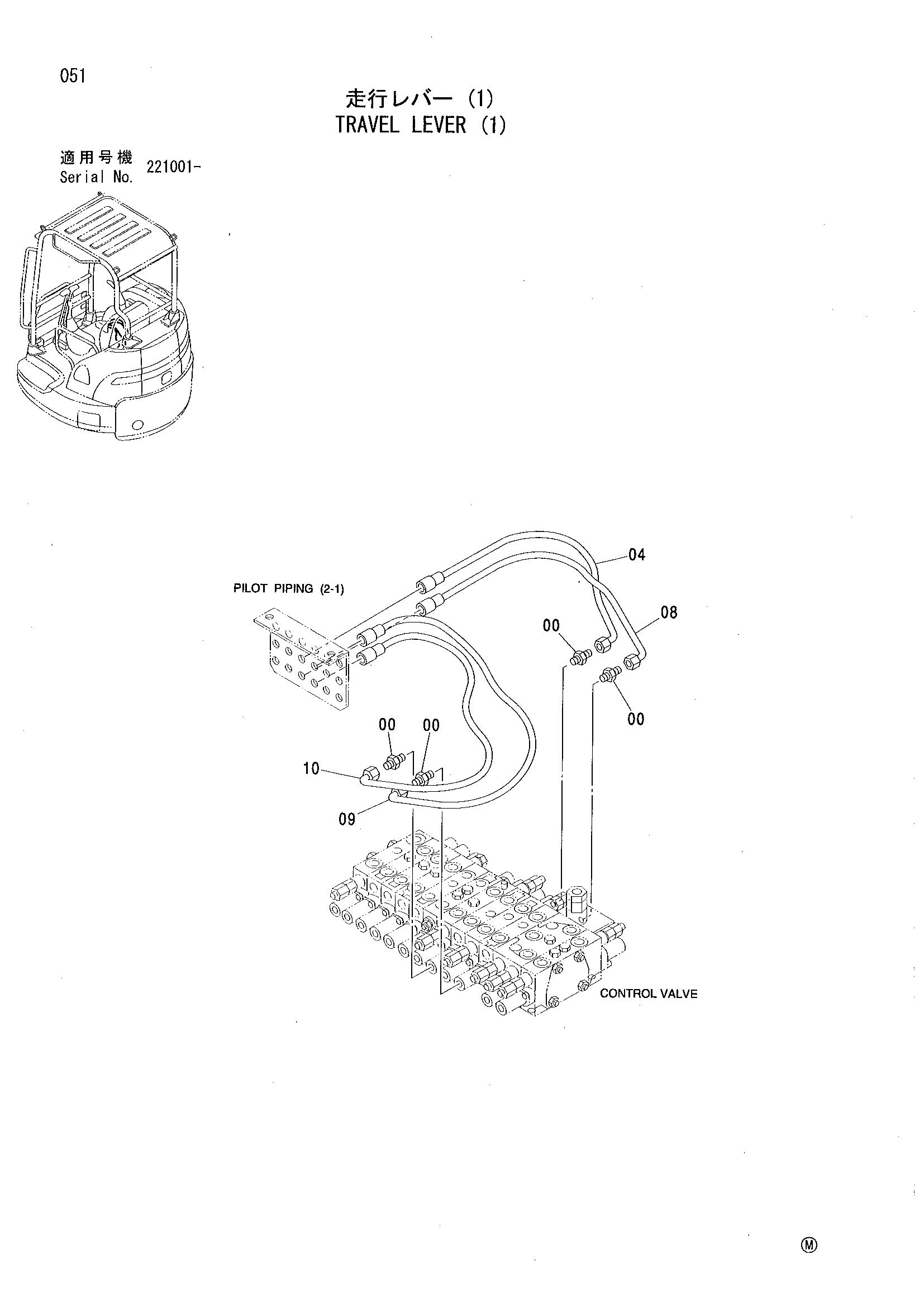 Схема Рычаги хода (1) HITACHI ZX27U