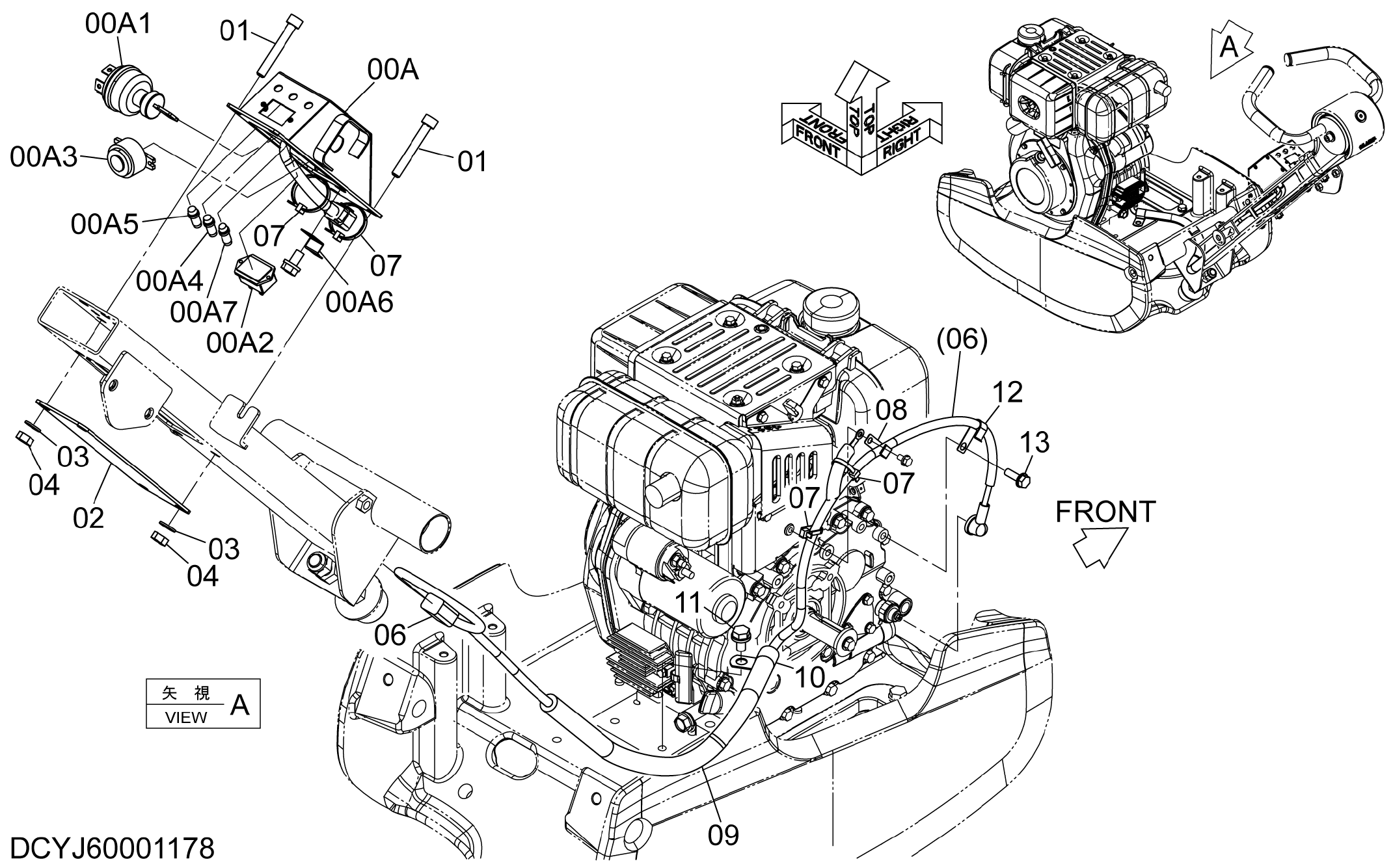 Схема Электрооборудование HITACHI ZV350PR-DE