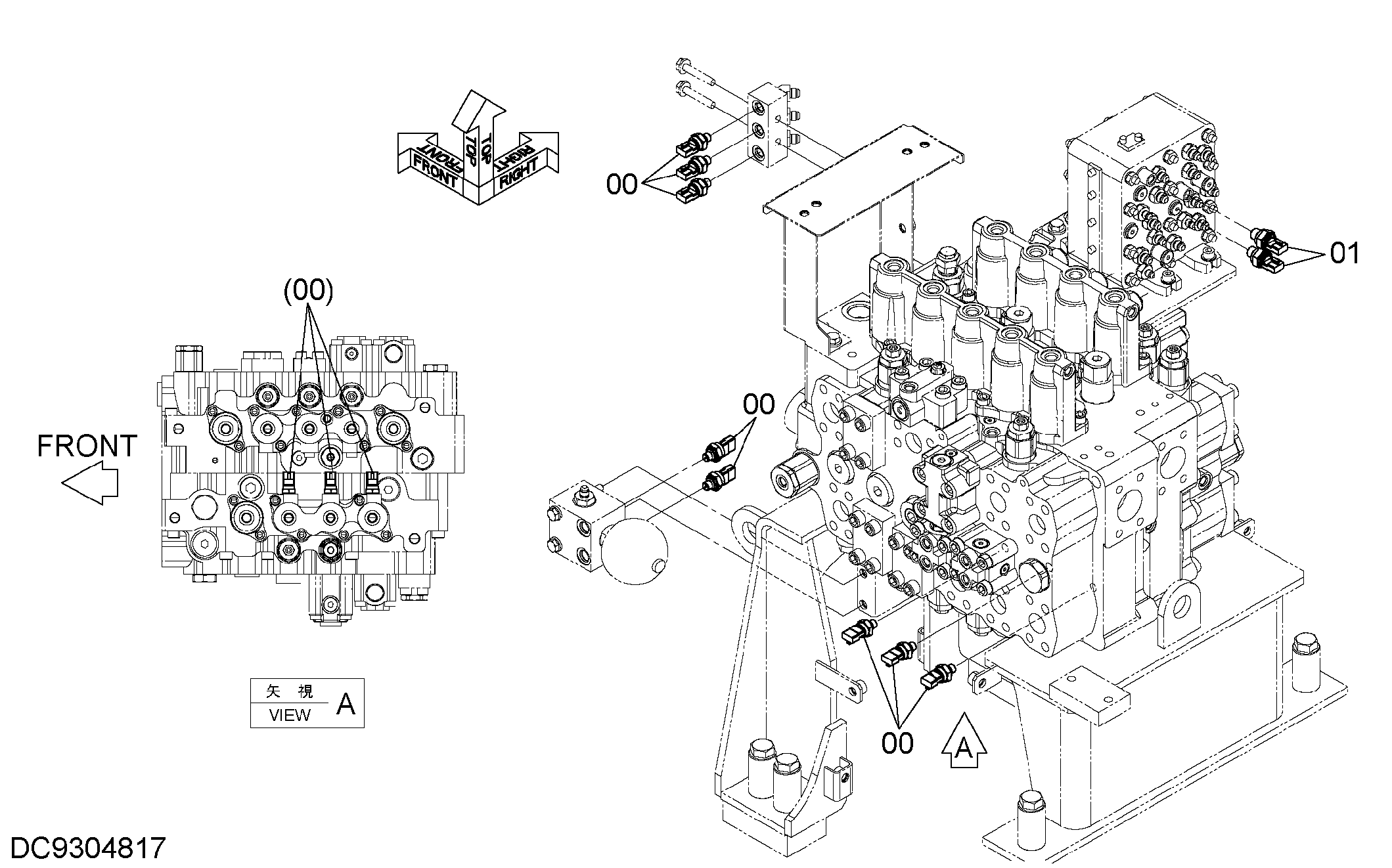Схема Электрооборудование (3) HITACHI ZX470LCR-5G
