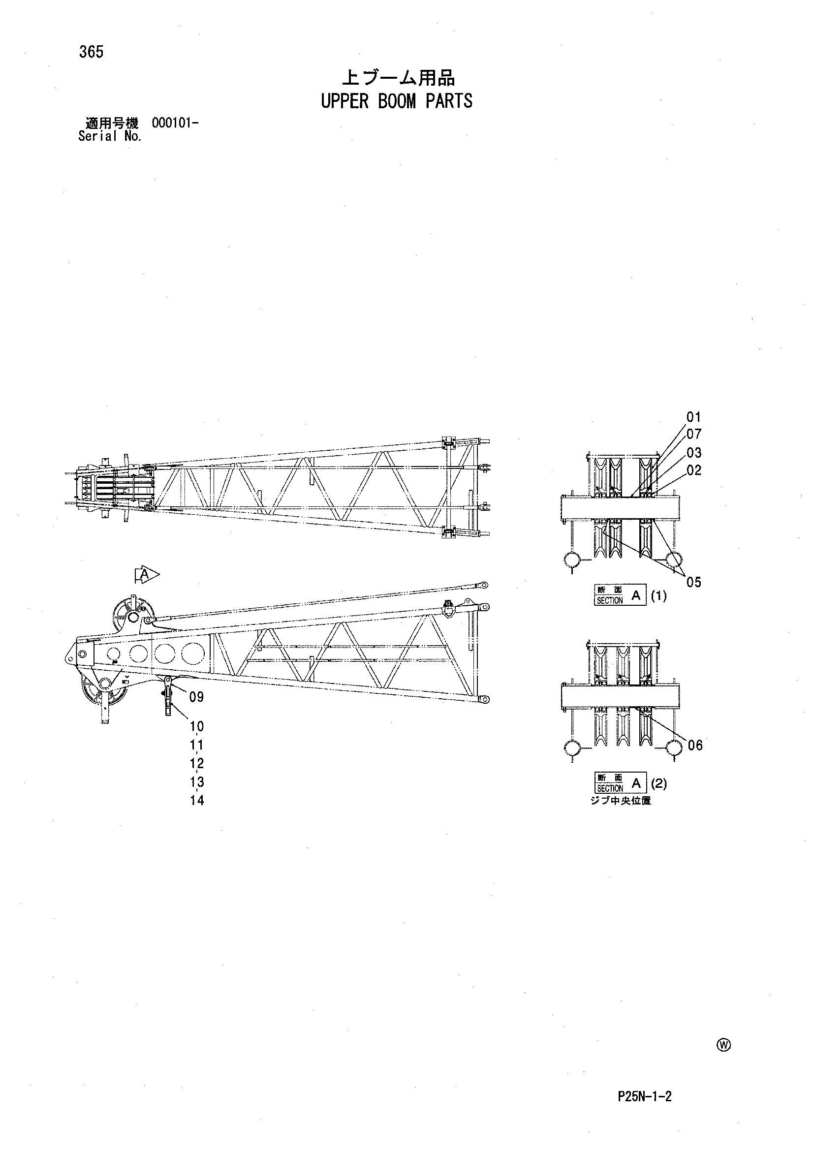 Схема Верхний стрела детали HITACHI SCX900-2