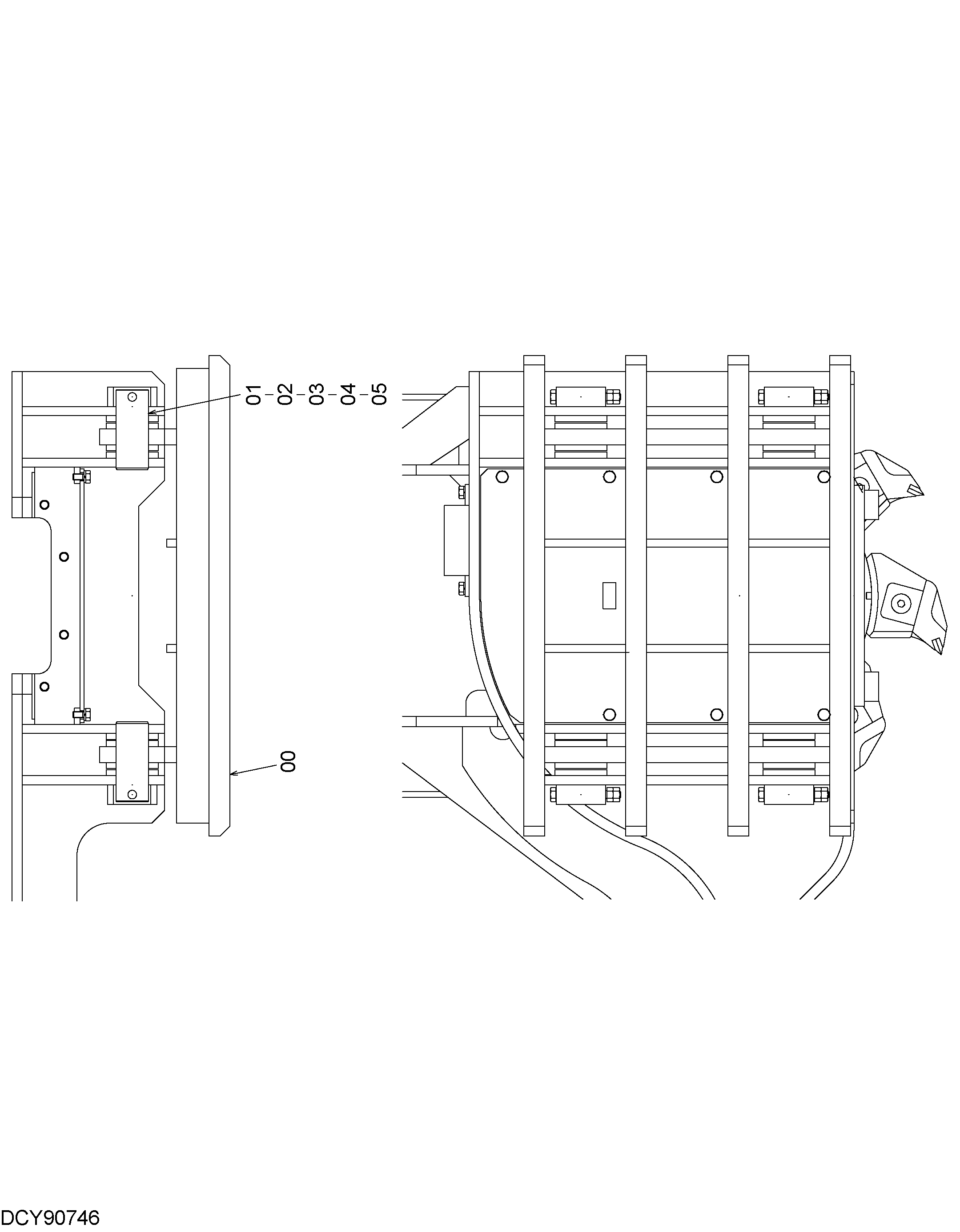 Схема Бумпер в сборе HITACHI ZX160