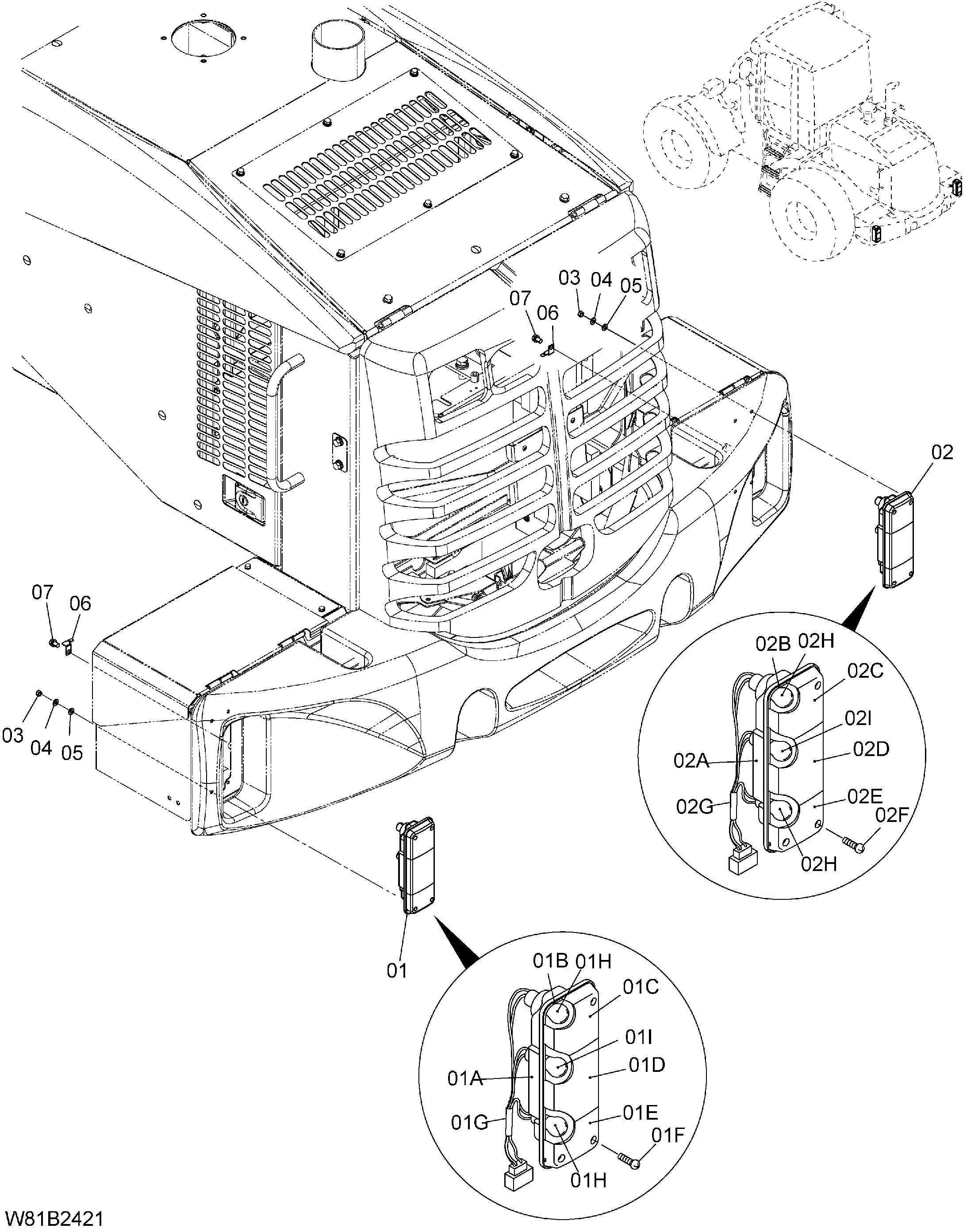 Схема Задний комбинированный фонарь [6CE, HCE, HEE, HLE] (CLR001) HITACHI ZW150