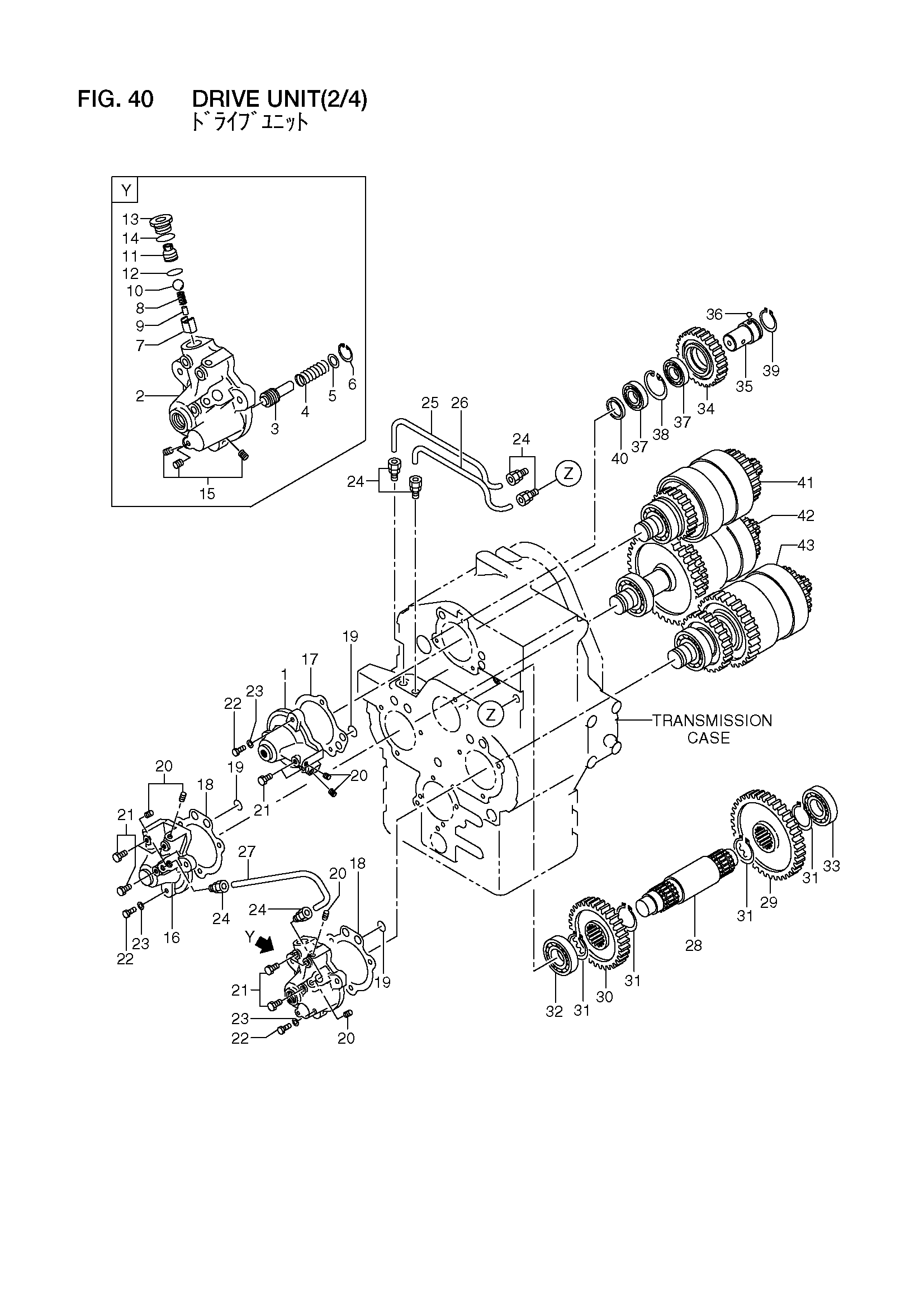 Схема Привод блок(2/4) HITACHI LX130-7