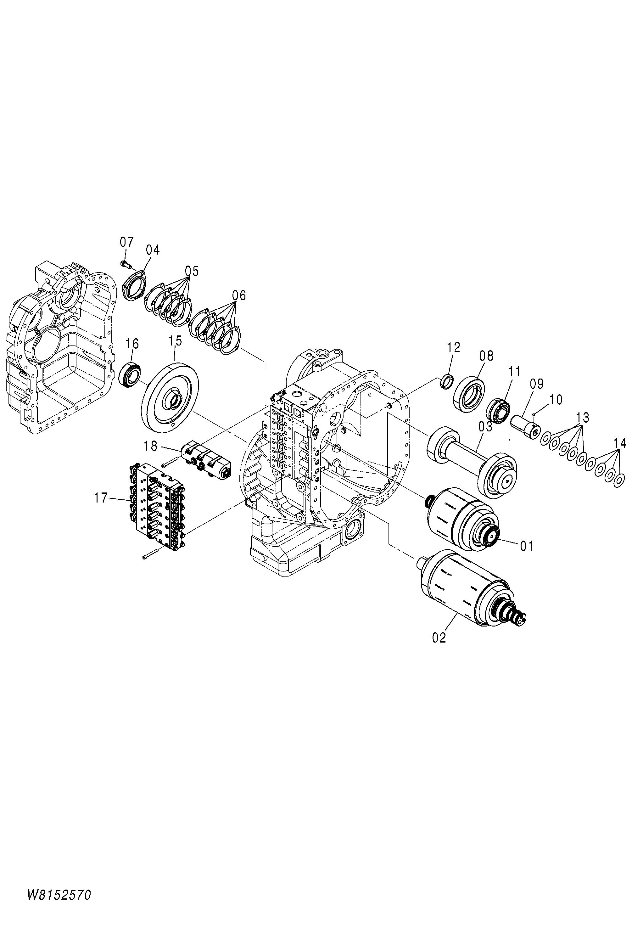 Схема Трансмиссия (5/7) HITACHI ZW180