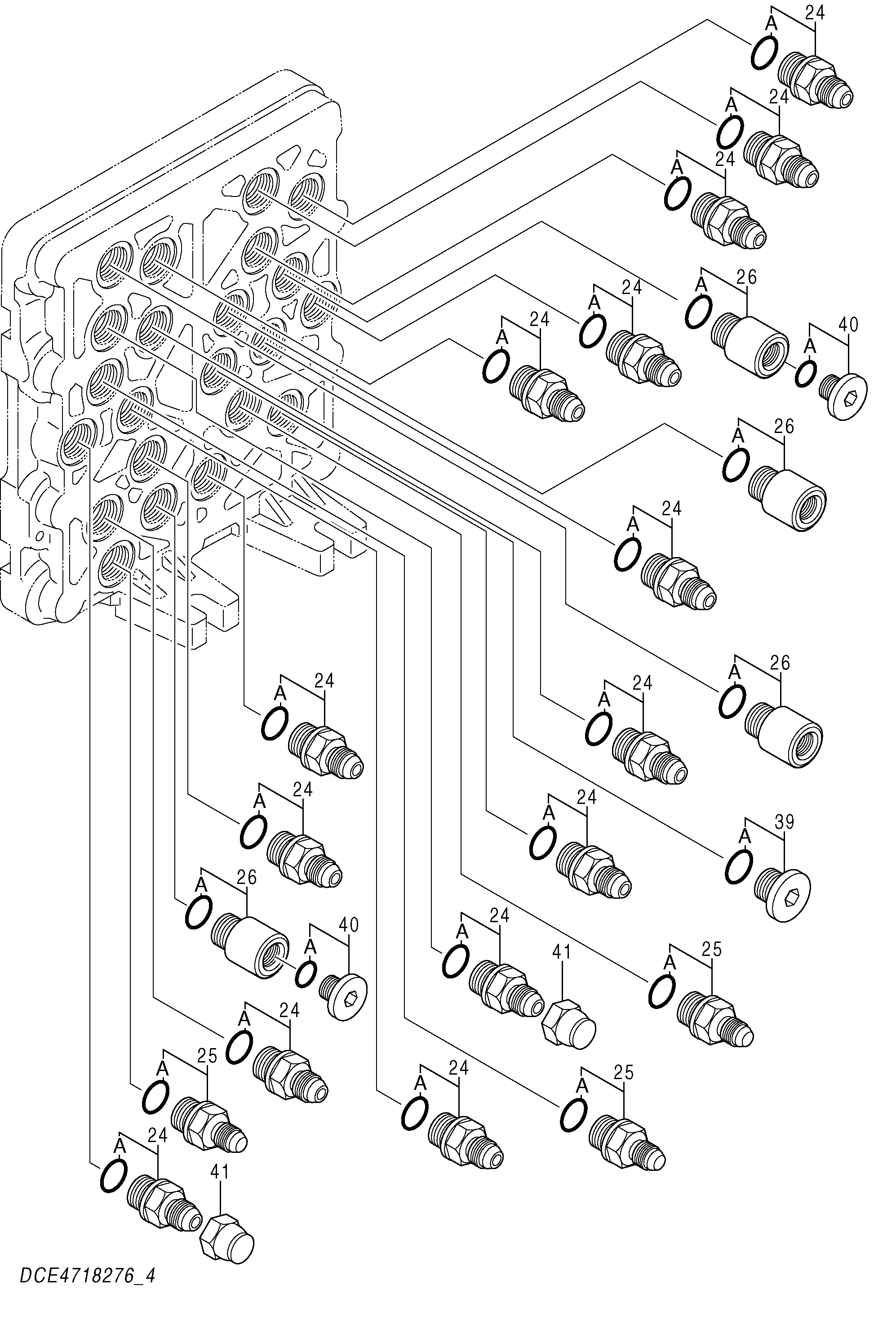 Схема Челночный клапан (4/5) HITACHI ZX670LCH-5G