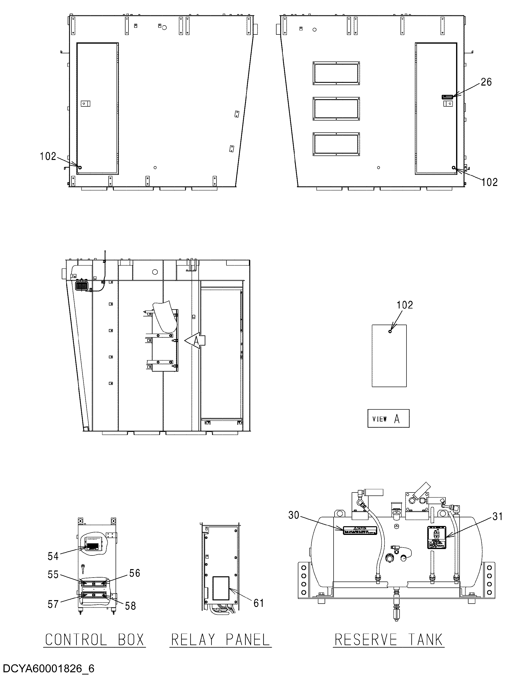 Схема Информационная табличка (английский)(6) HITACHI EX5600-6LD