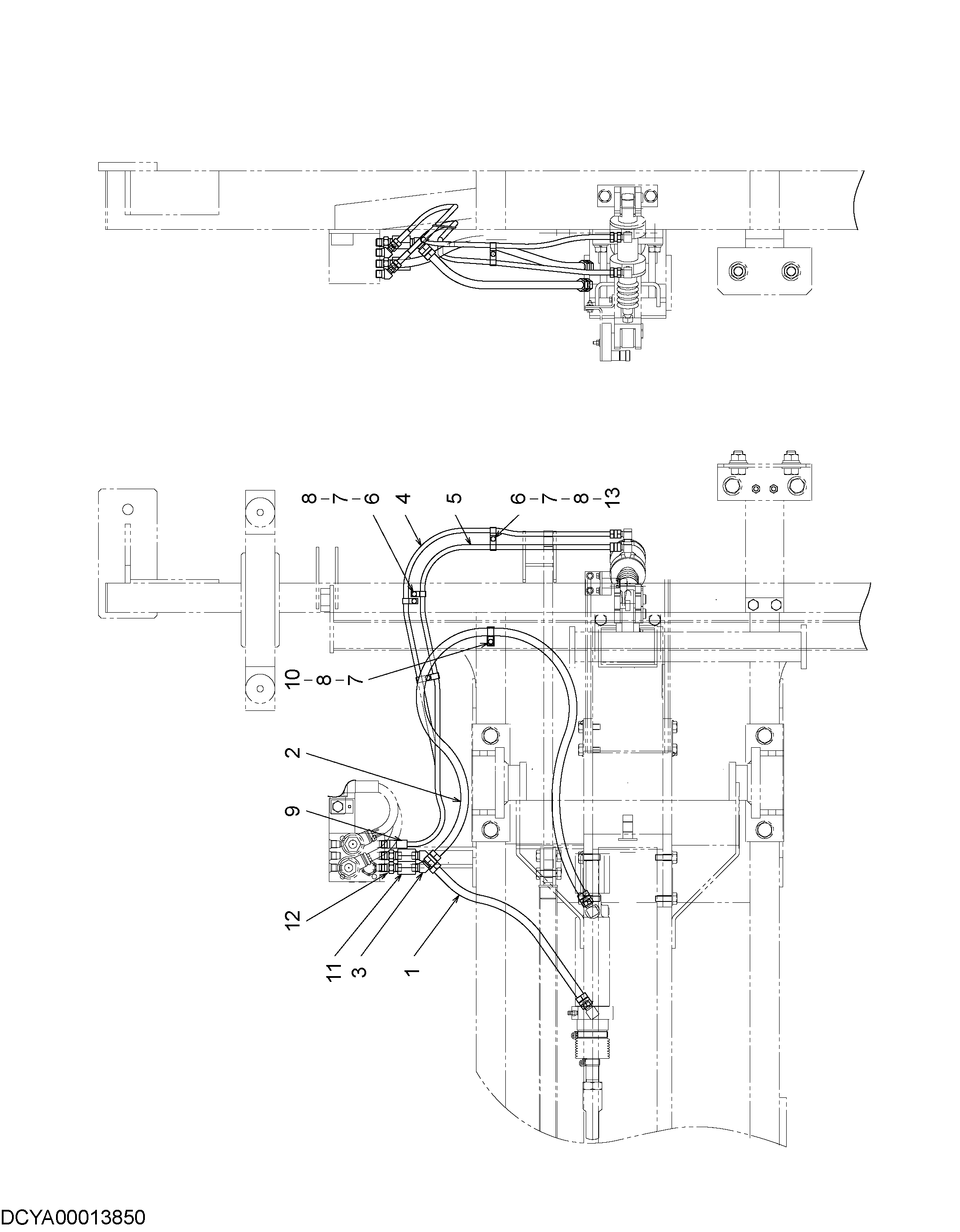 Схема Клапан трубопроводы HITACHI EH3500AC2