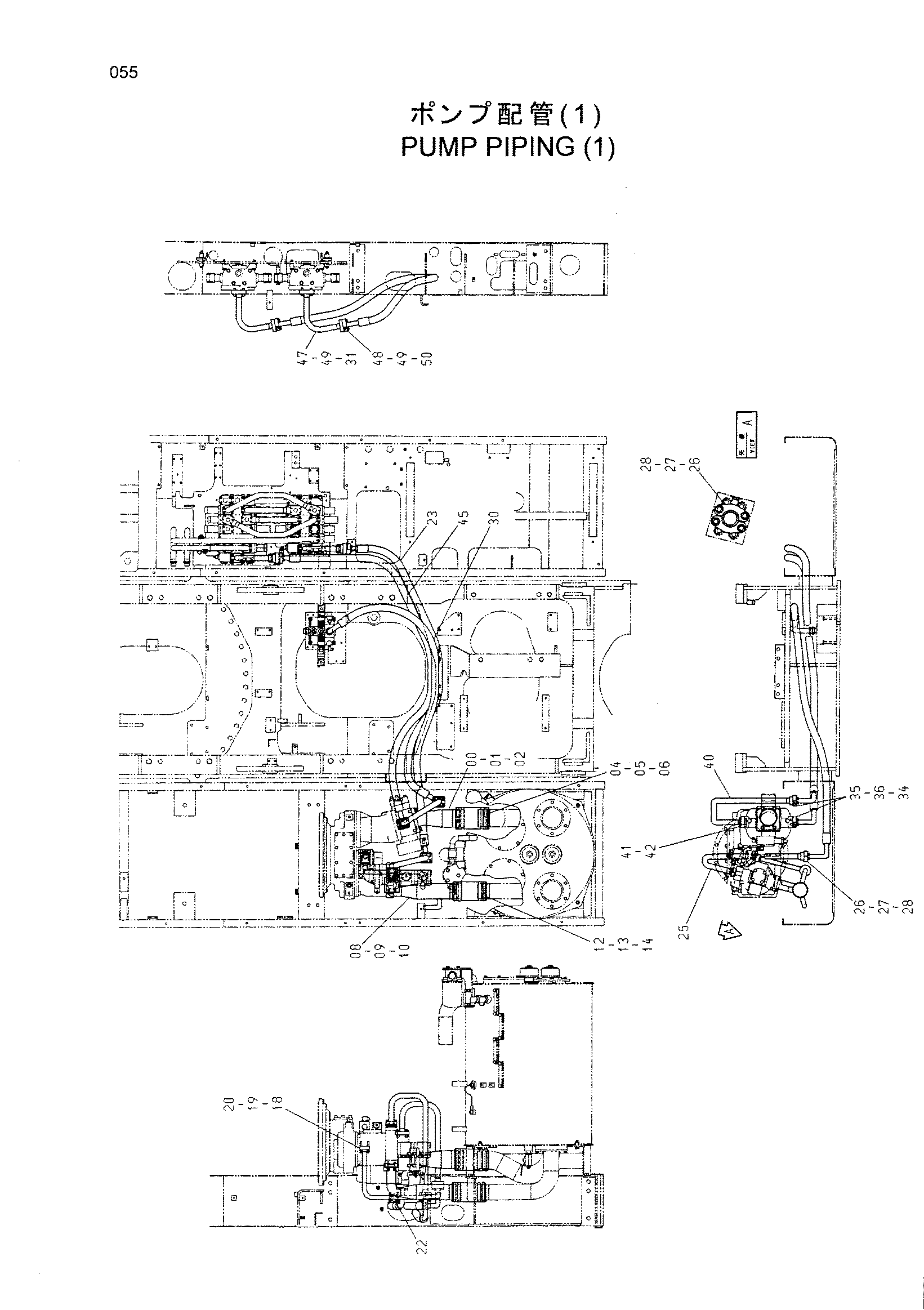 Схема Насос трубопроводы (1) HITACHI CX500PD