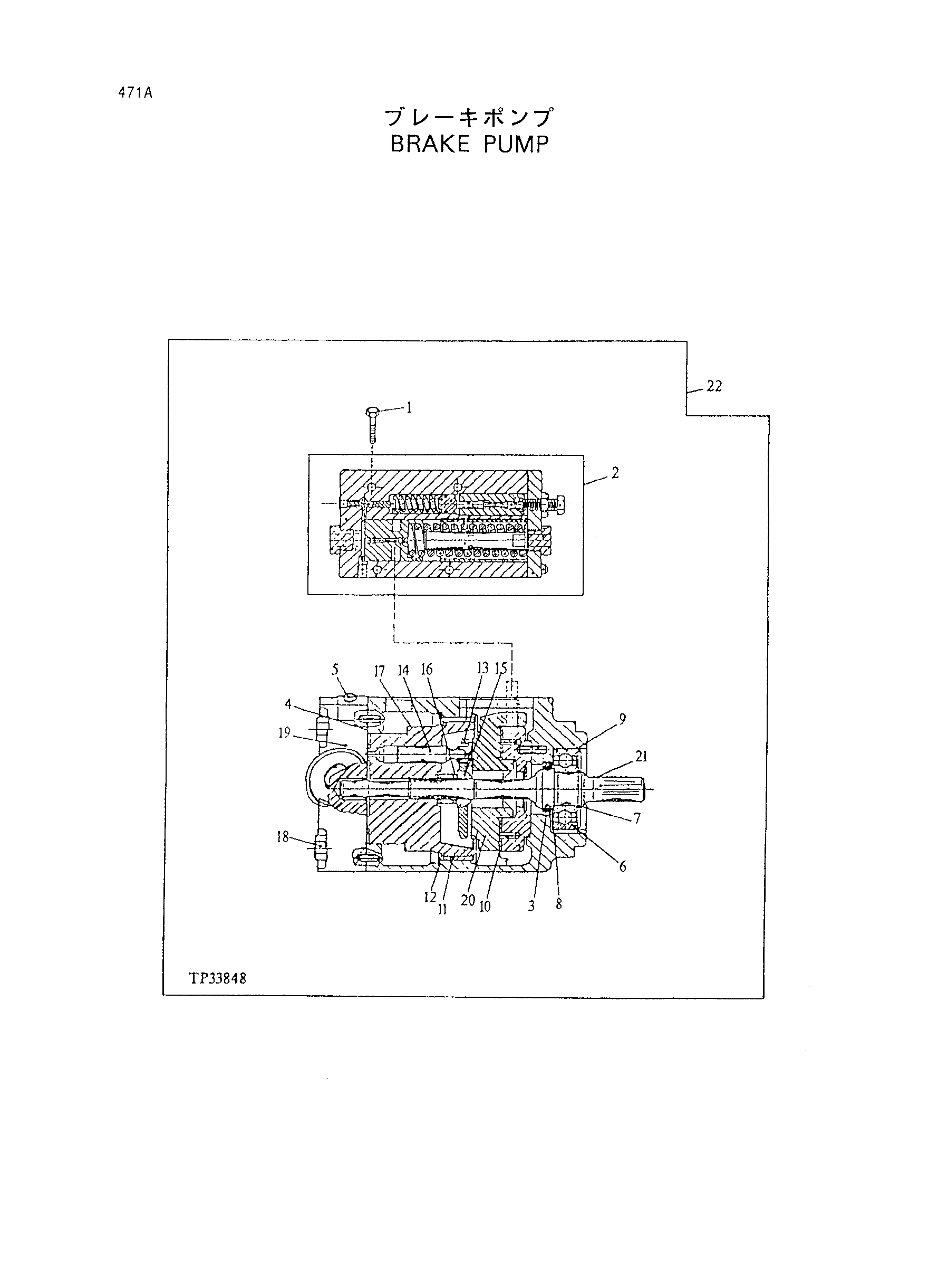 Схема Тормоз насос HITACHI LX120-2 JPN