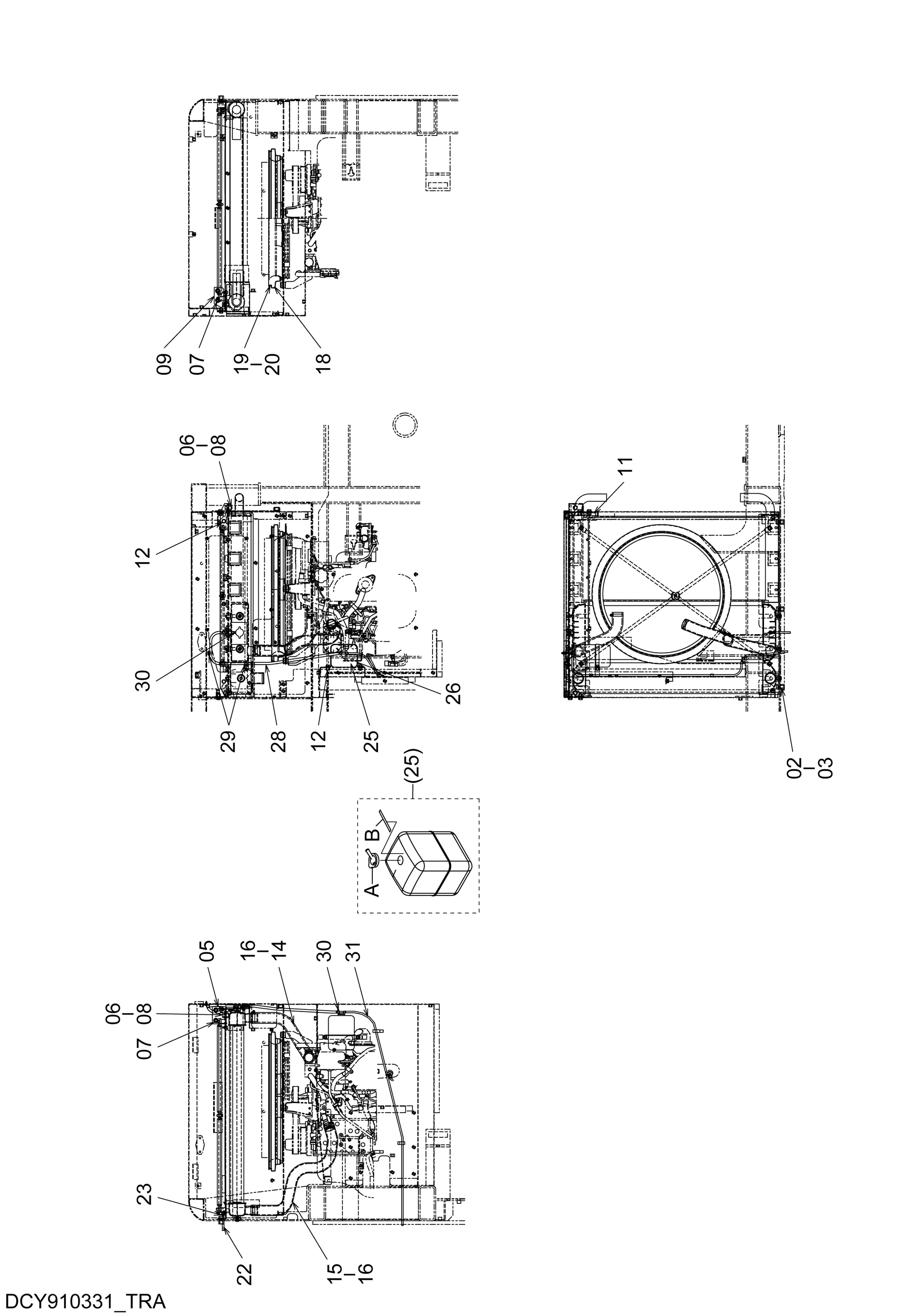Схема Опора радиатора HITACHI EG65R-3