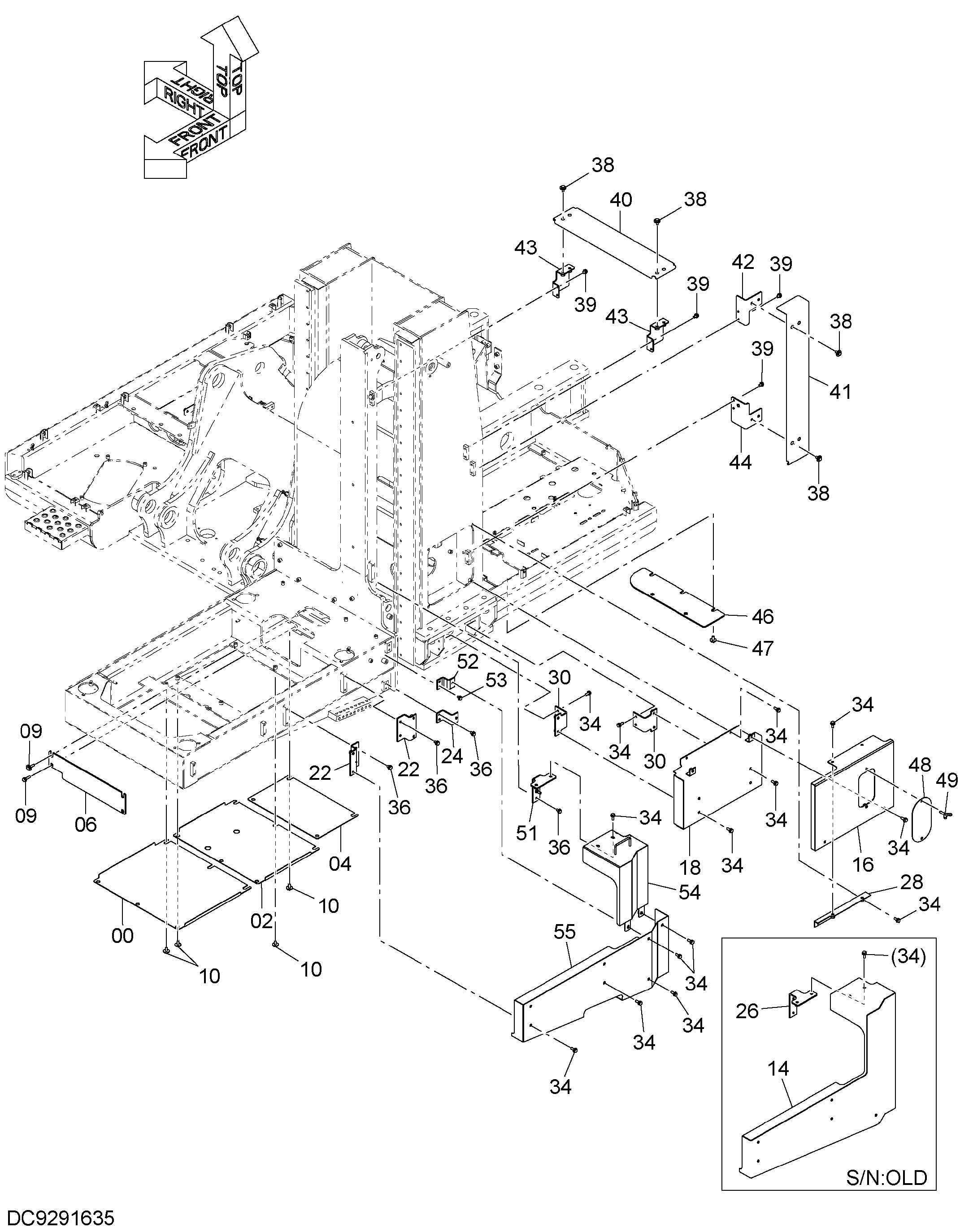 Схема Крышка EL HITACHI ZX225USR-3