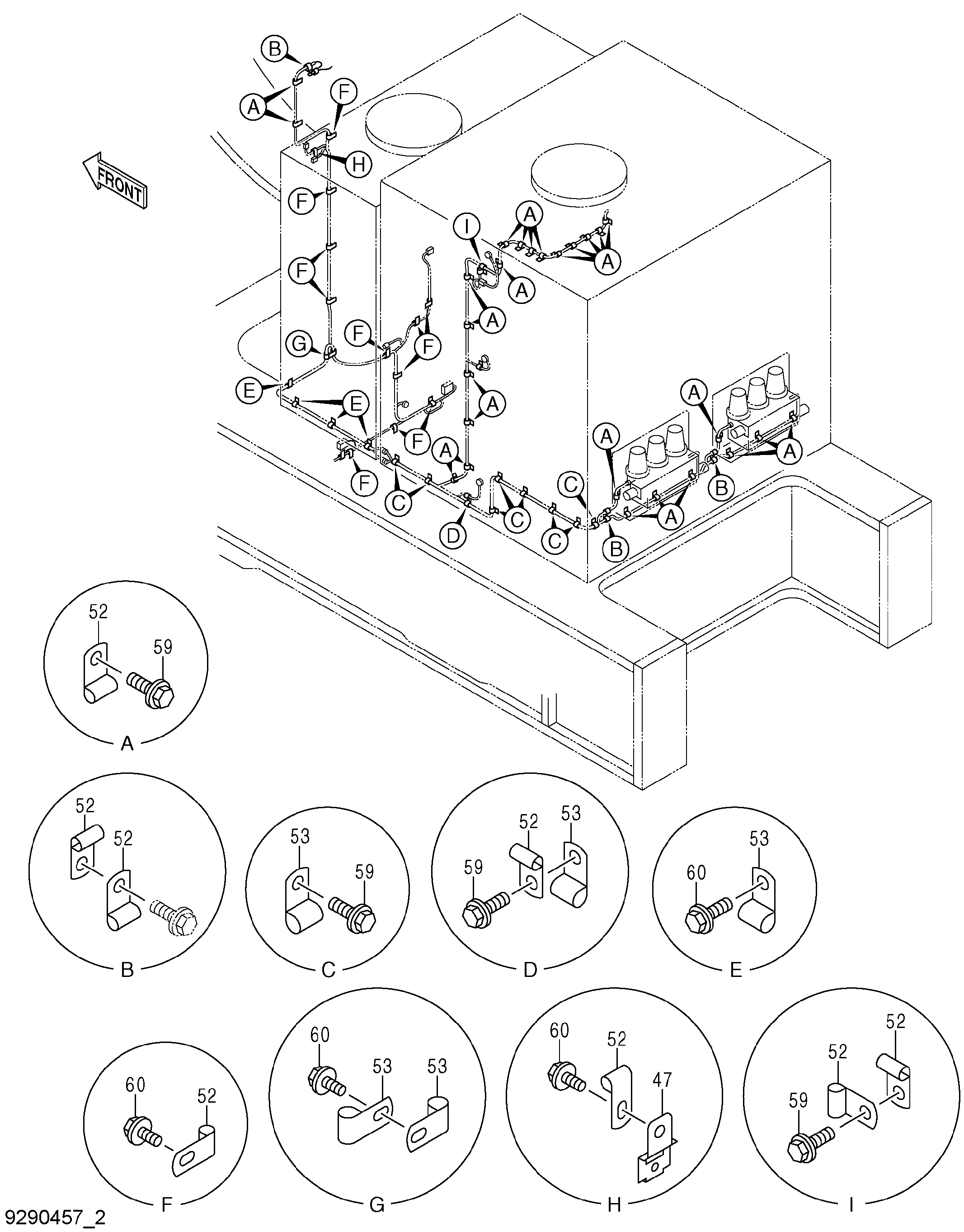 Схема Электрооборудование (центральный)(2) HITACHI EX5600-6BH