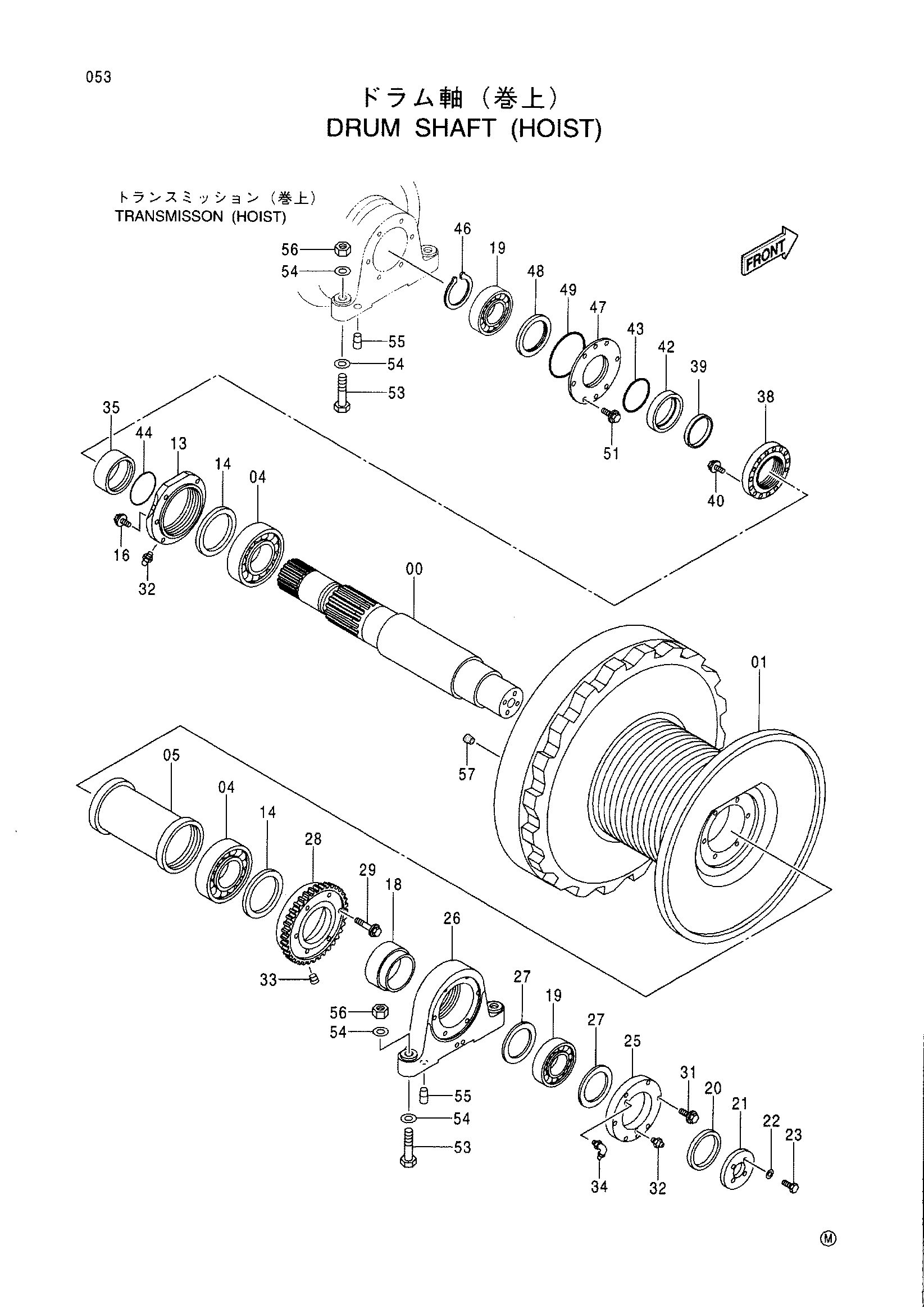 Схема Барабан вал (подъёмный механизм) HITACHI CX1100