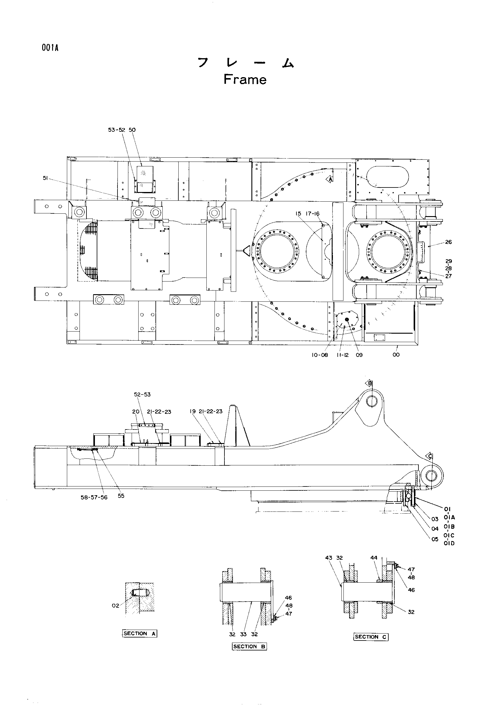 Схема Рама HITACHI EX1800