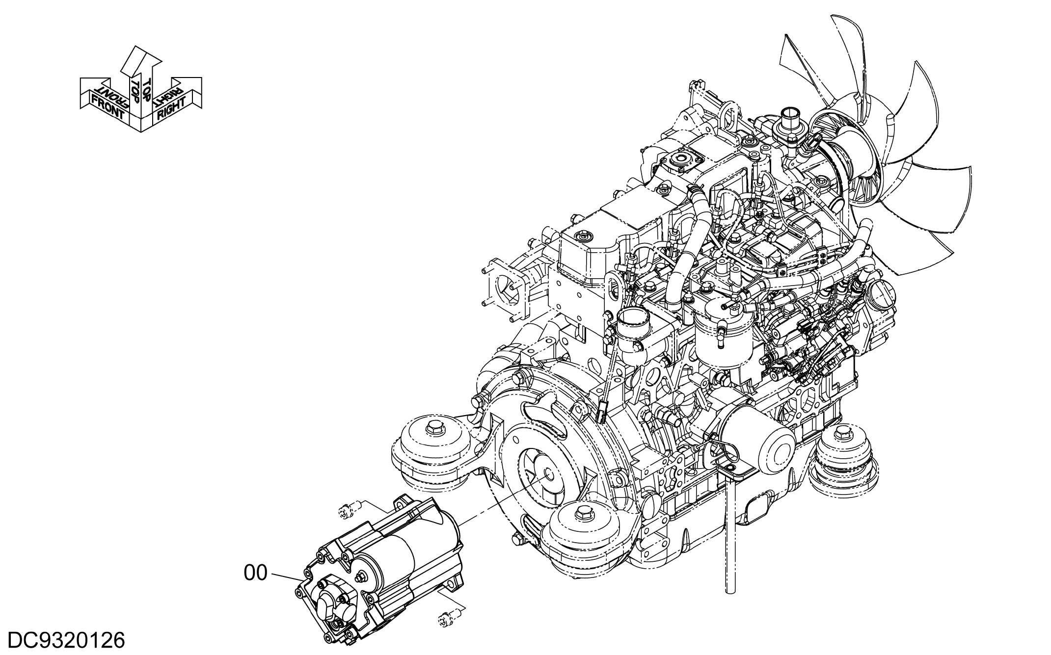 Схема Насосный агрегат HITACHI ZX40U-5A