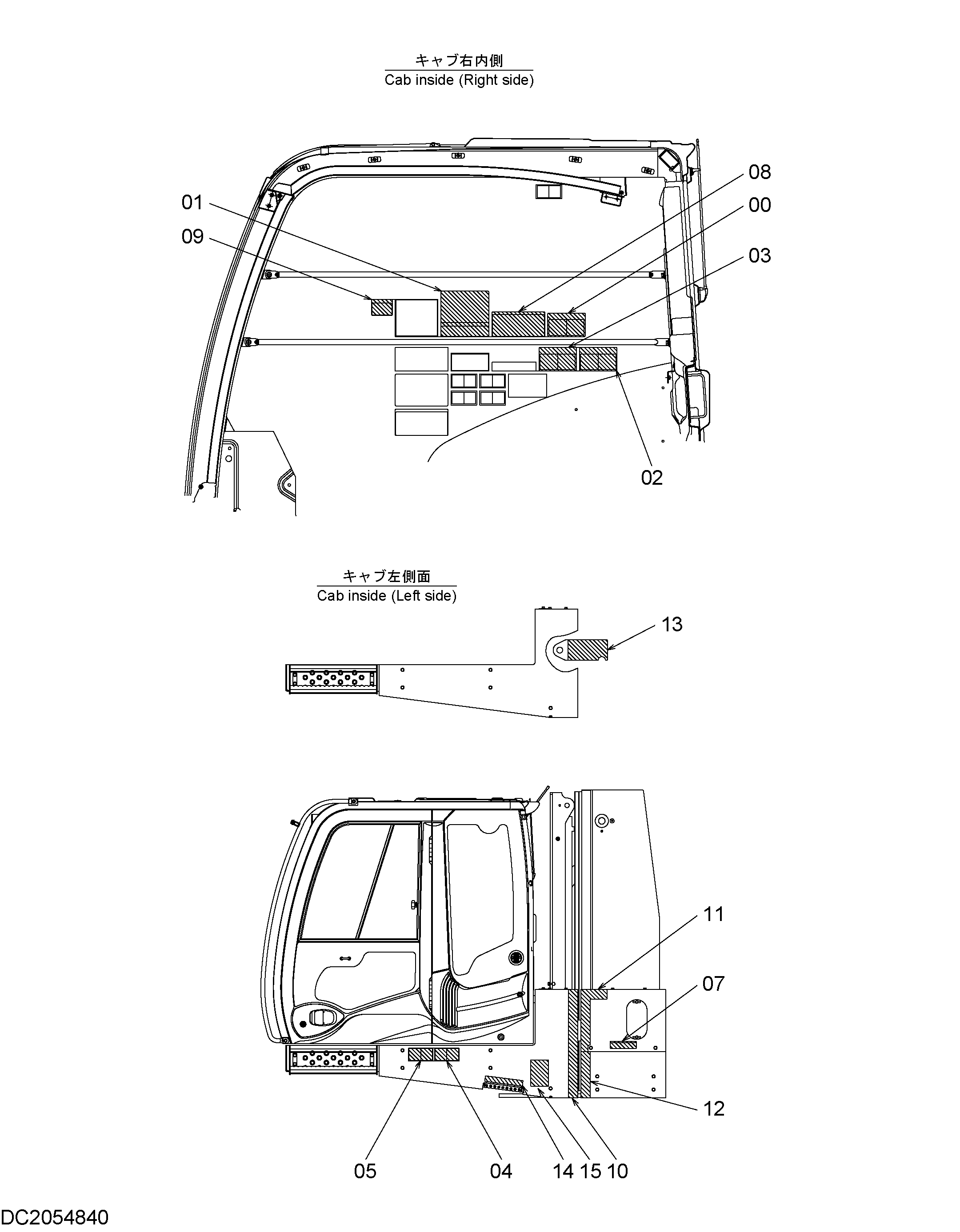 Схема Информационная табличка HITACHI ZX240-3