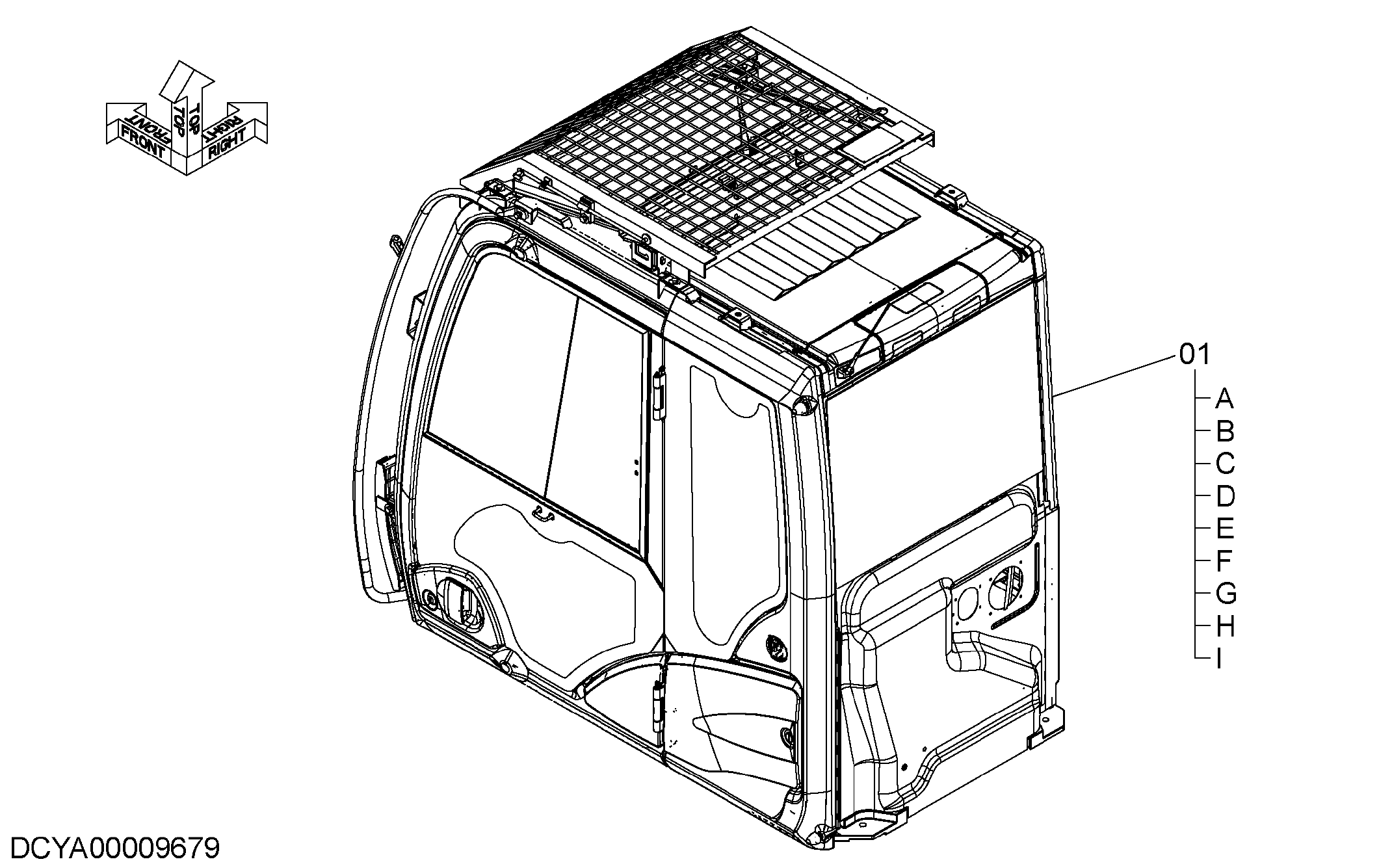 Схема K кабина (мобиле коммуникатионс) HITACHI ZX250LCK-5G