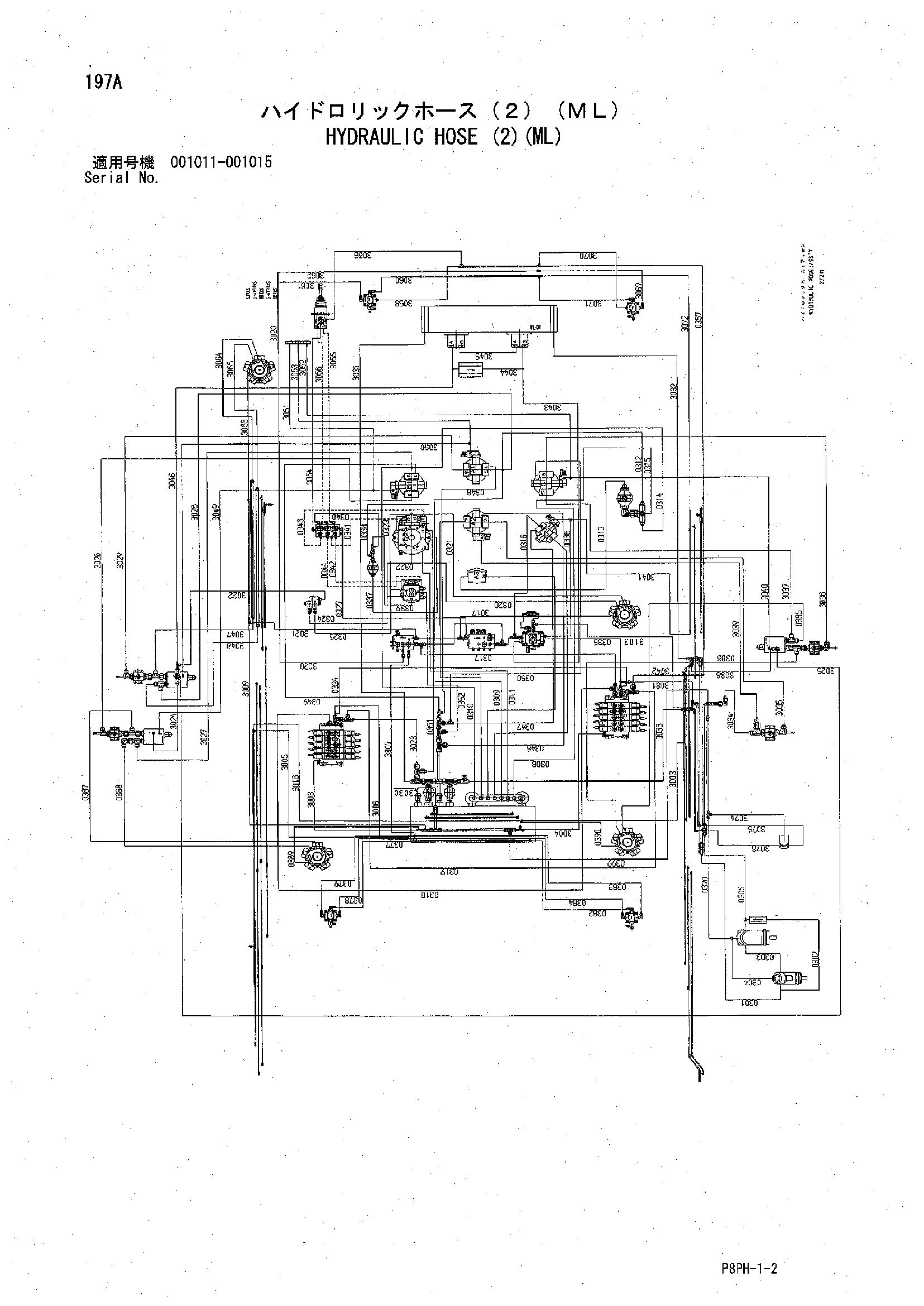Схема Гидравлический шланг (2)(ML) HITACHI AR2000