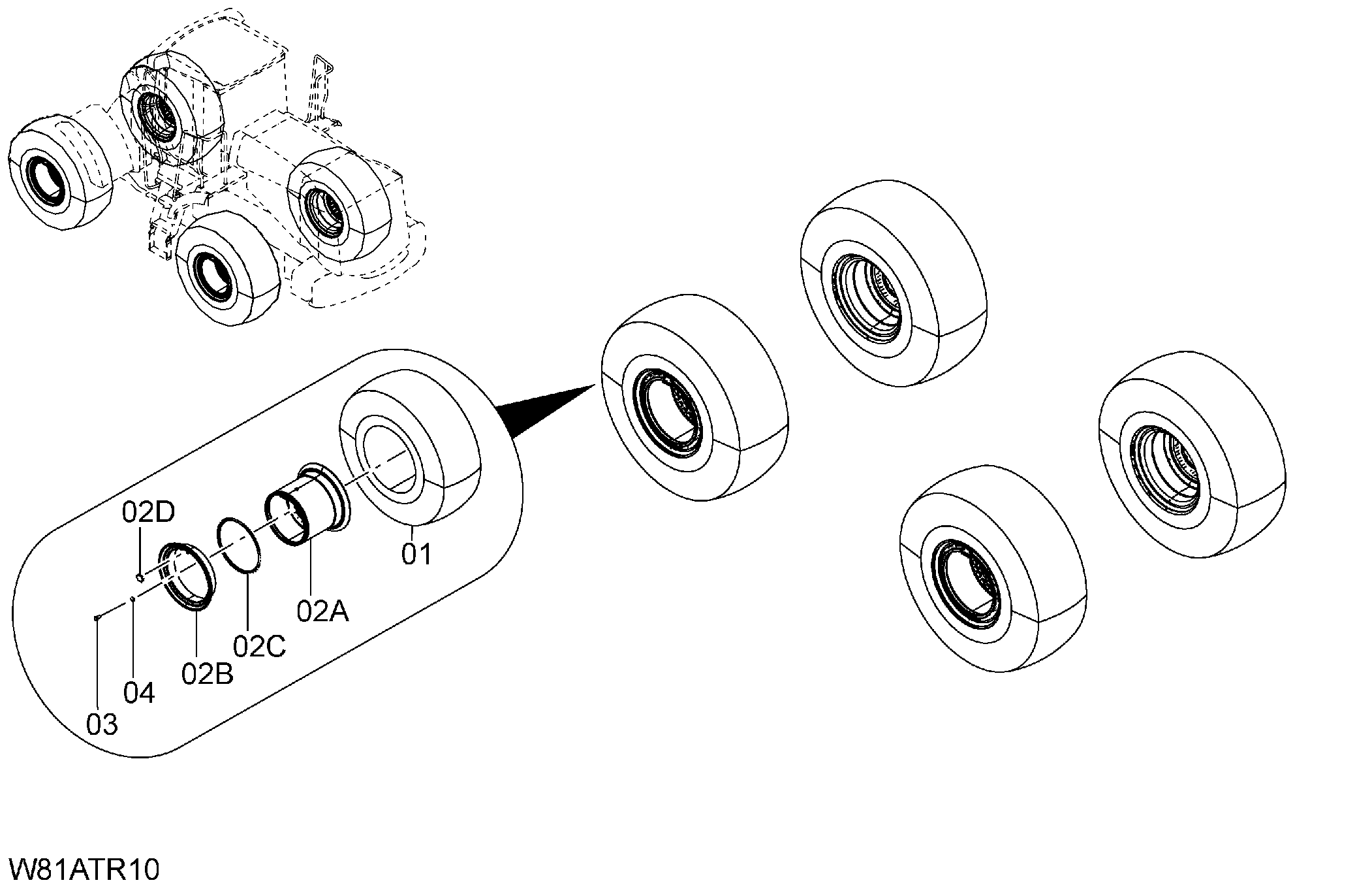 Схема Шина [6CH, H3H, HCH, HEH, HXH](TR3000, TR3030) HITACHI ZW250-HCMF