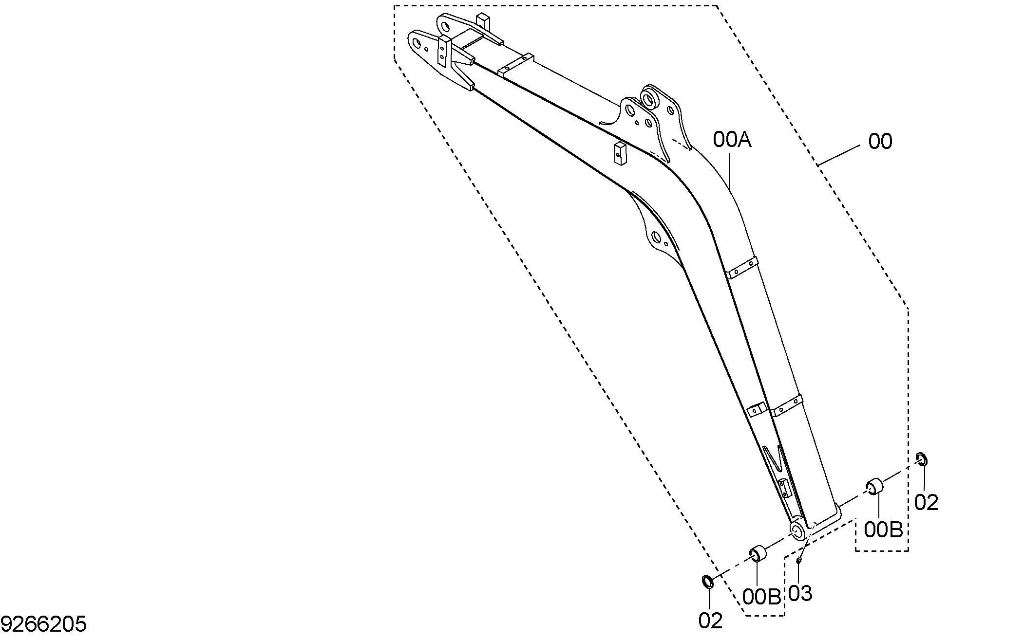 Схема Стрела HITACHI ZX16-3