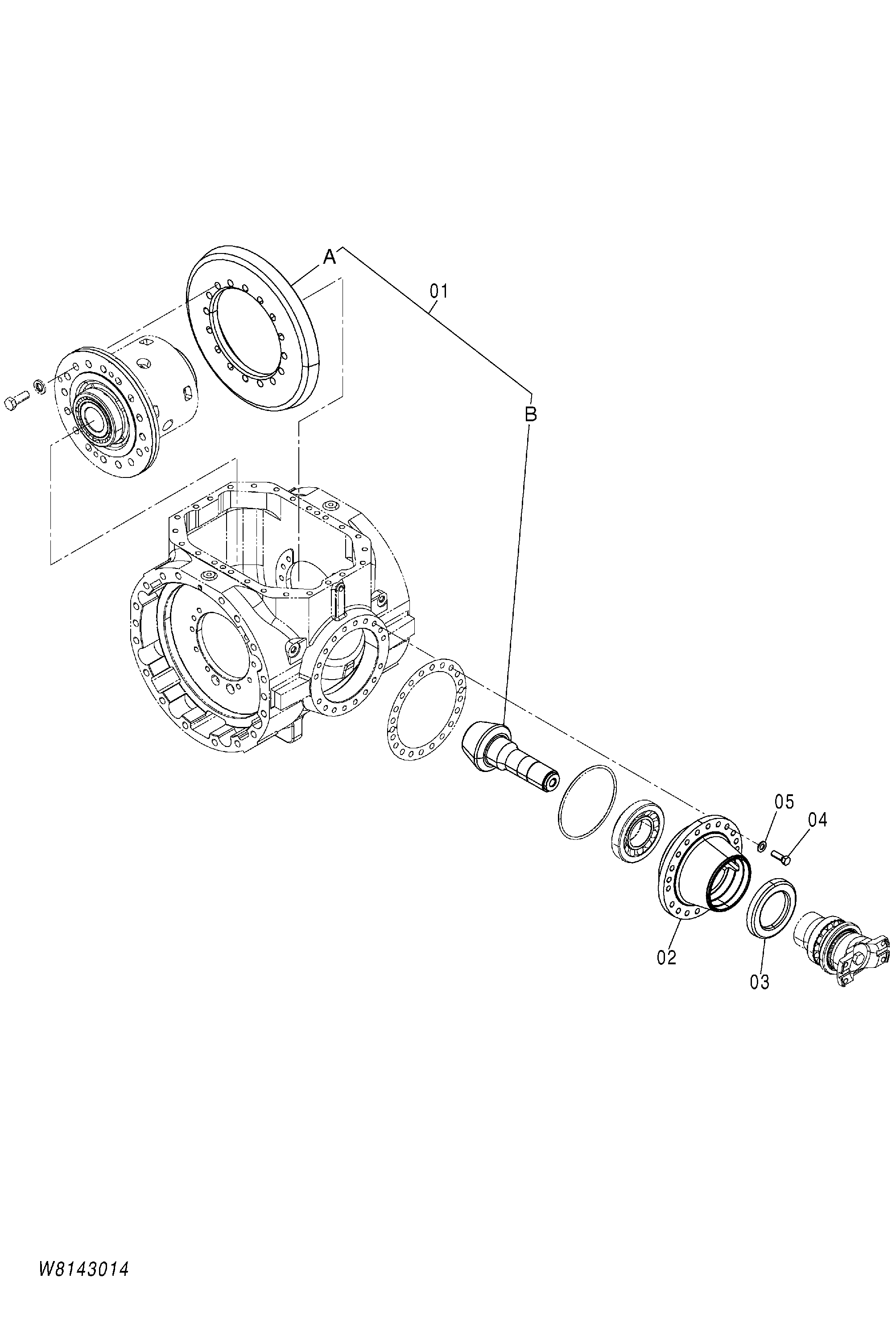 Схема Дифференциал (F) HITACHI ZW140