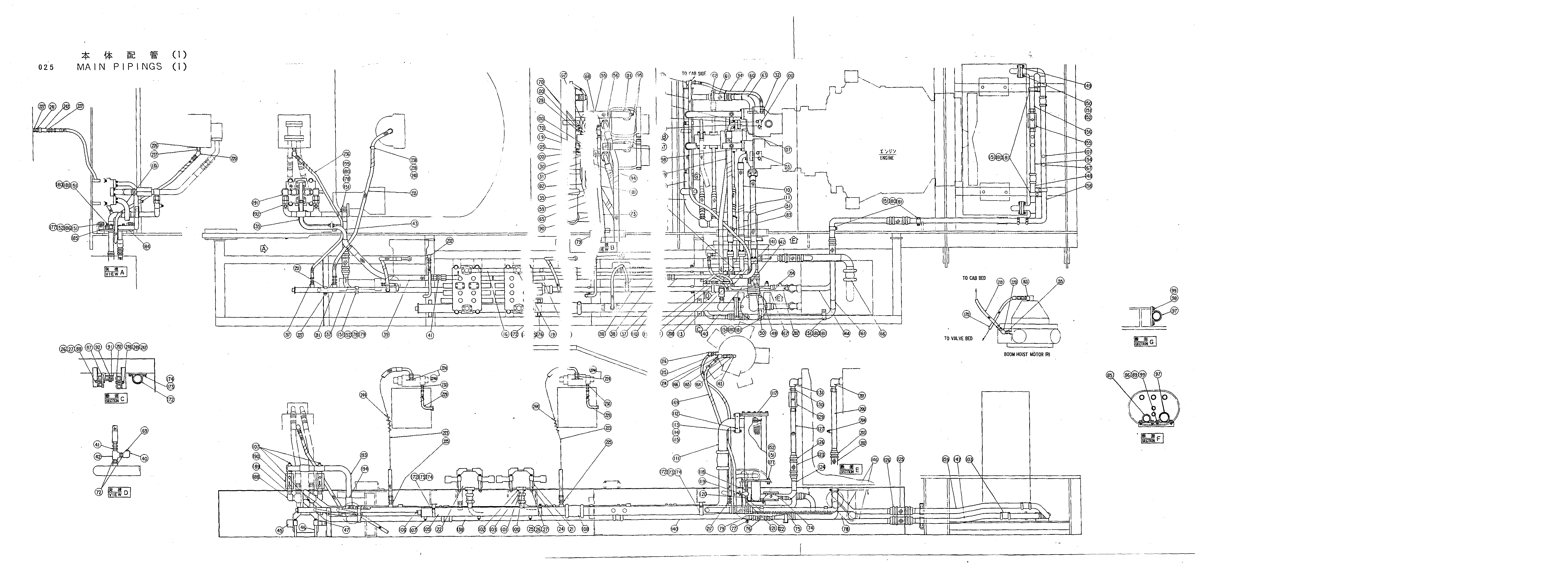 Схема Основной трубопроводы (1) HITACHI KH1000