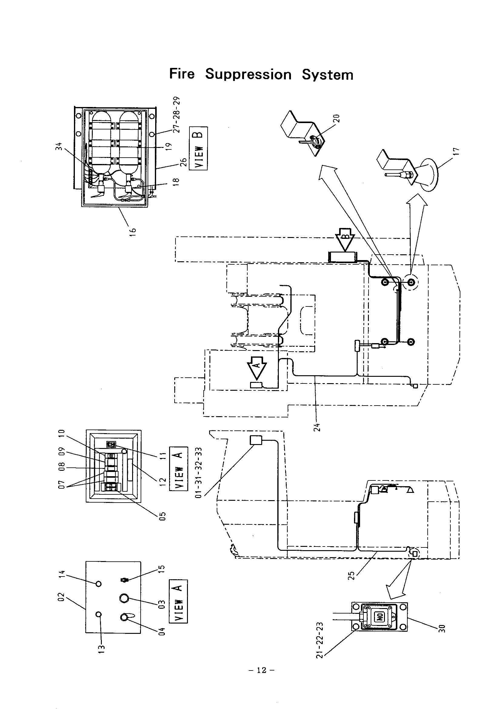 Схема Фире суппрессион система HITACHI EX1100
