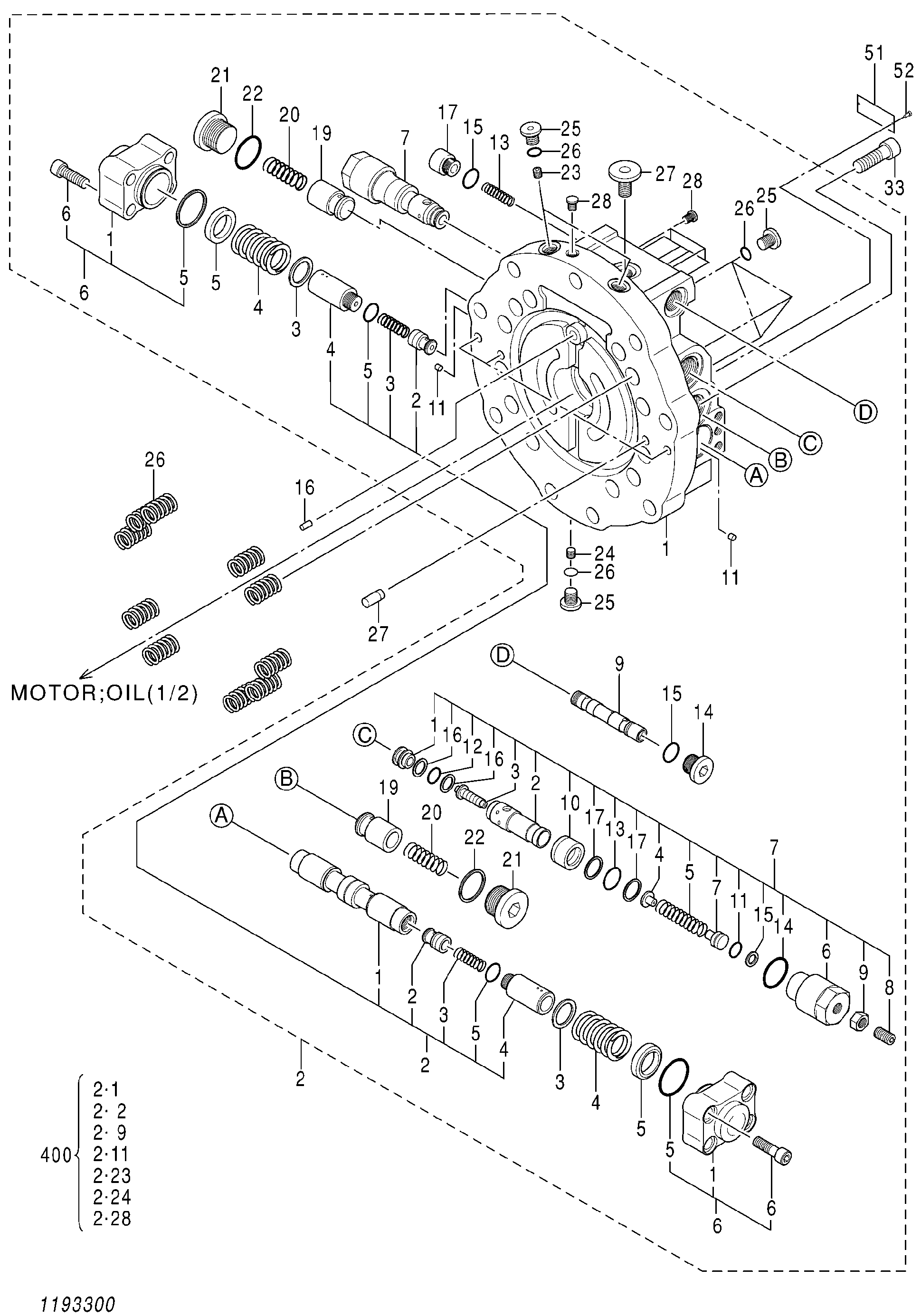 Схема Гидромотор (2/2) HITACHI ZX670LCH-5G