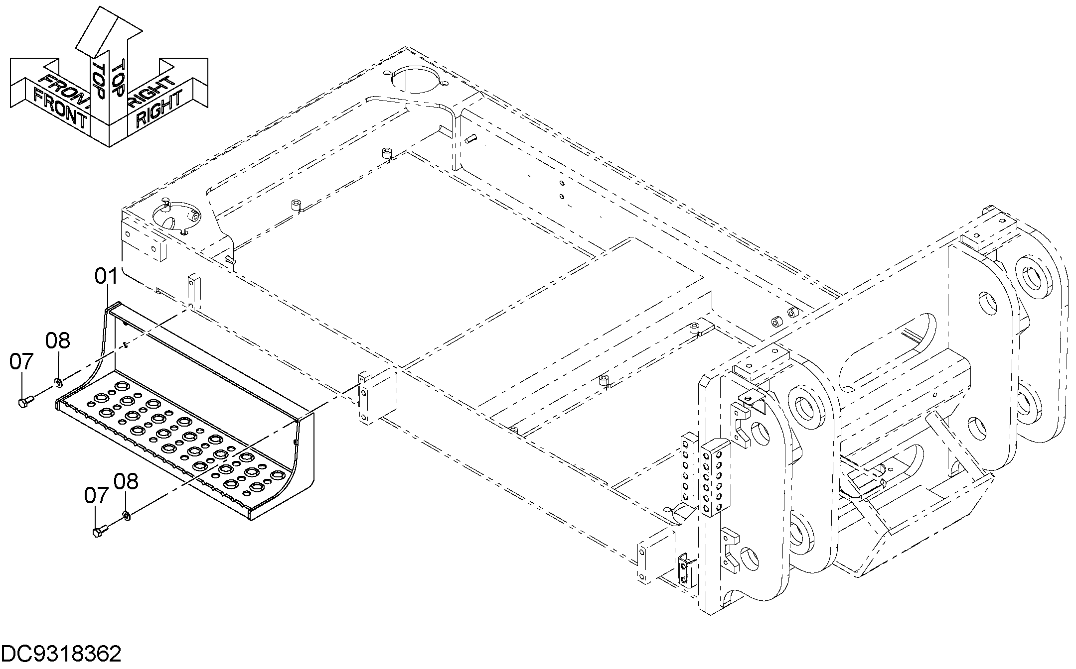 Схема Ступень (платформа боковой) HITACHI ZX330-3